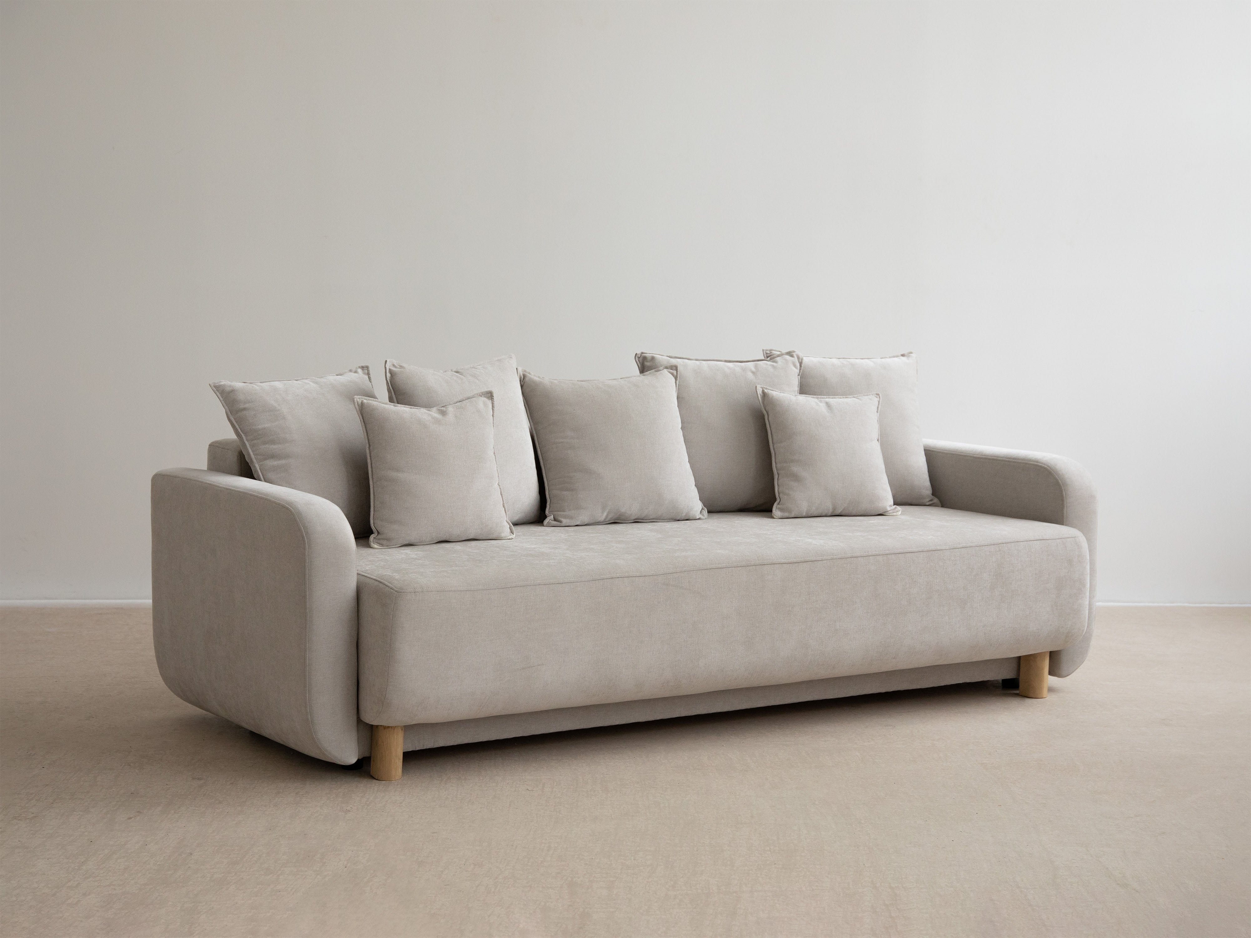Sofa 3-Sitzer mit Schlaffunktion ELEN grün Chenille [Monika] [Julia spr]