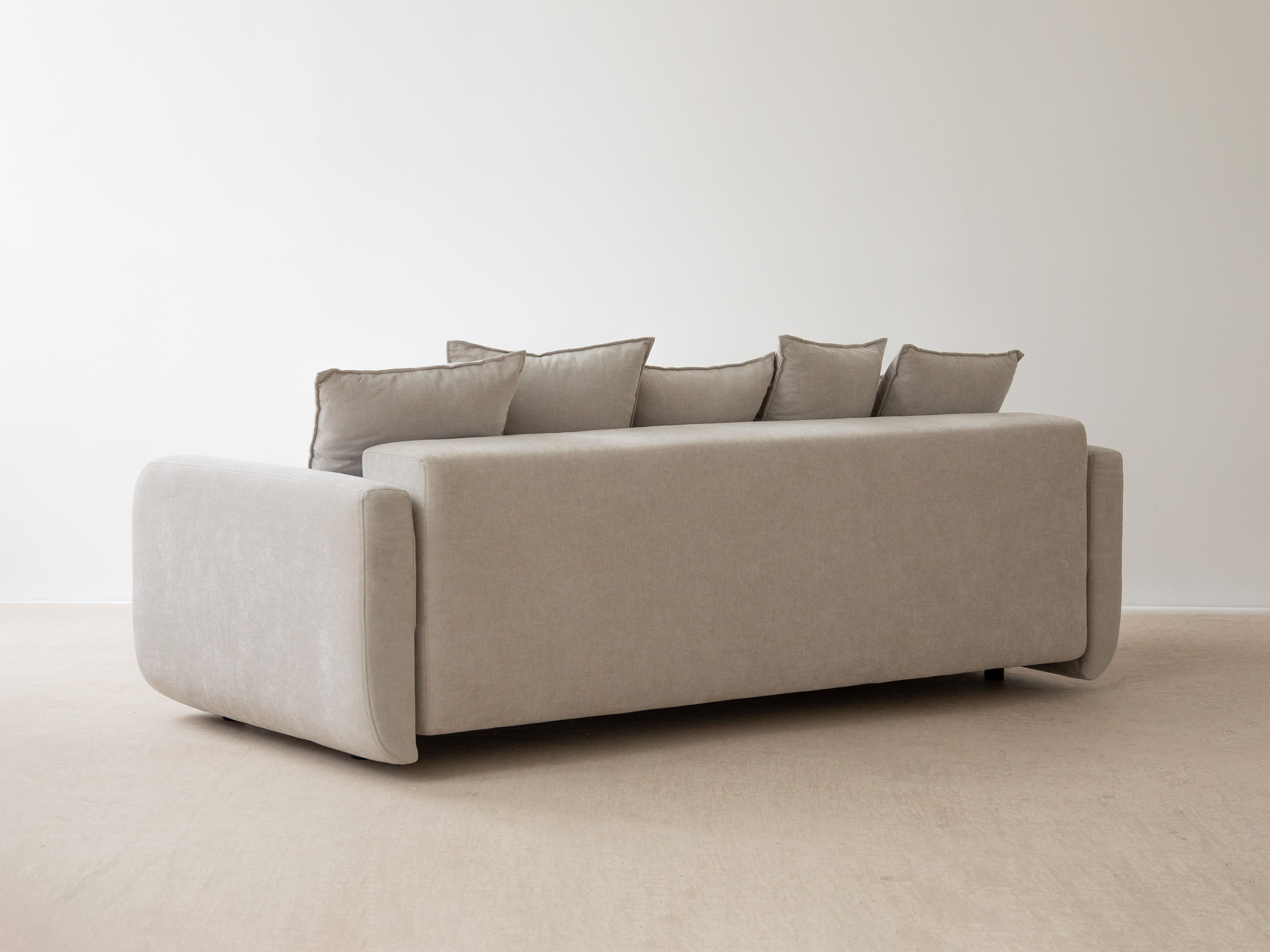 Sofa 3-Sitzer mit Schlaffunktion ELEN grün Chenille [Monika] [Julia spr]