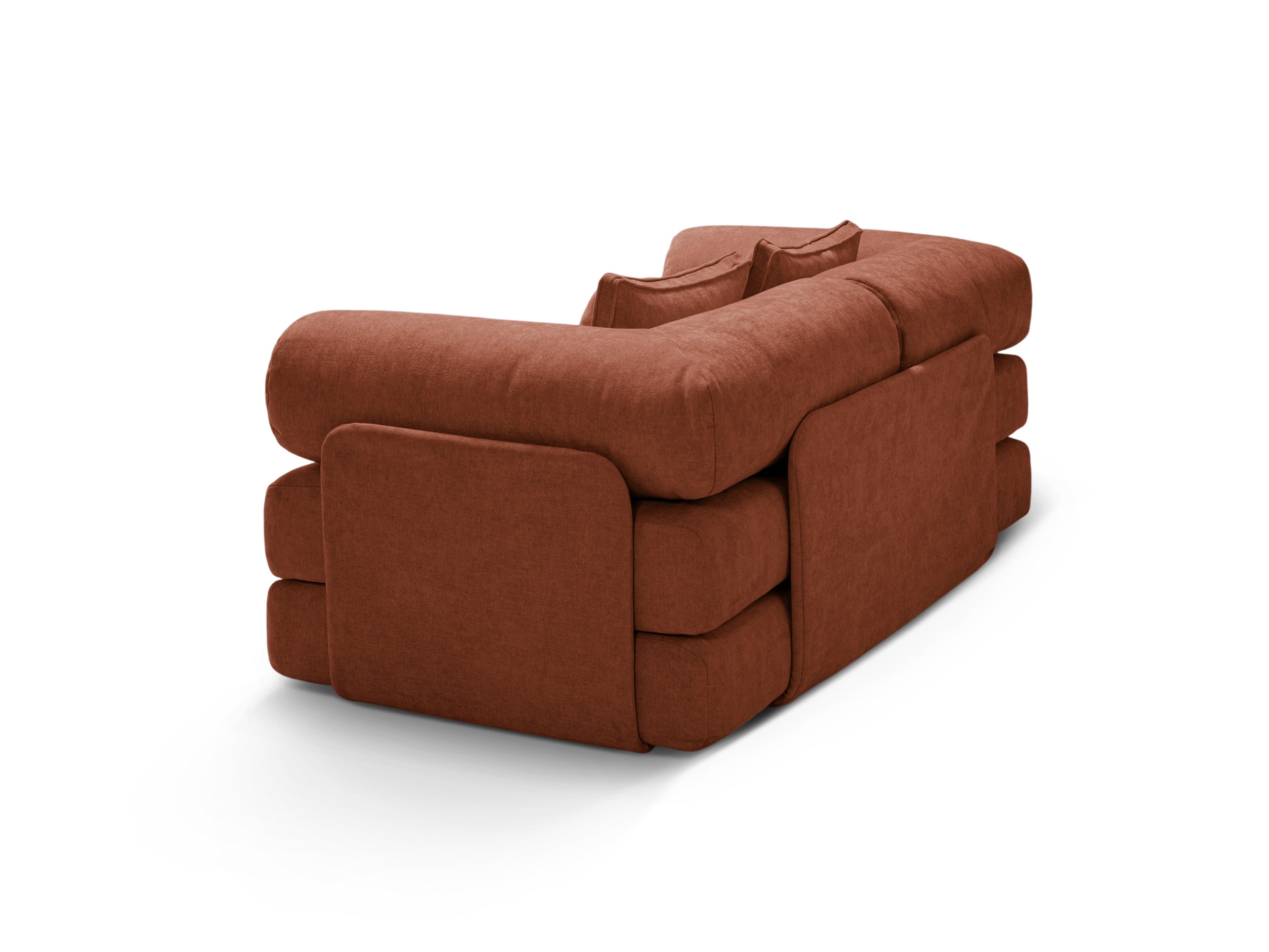 3-Seater Sofa with Sleeping Function DREAMY Brick