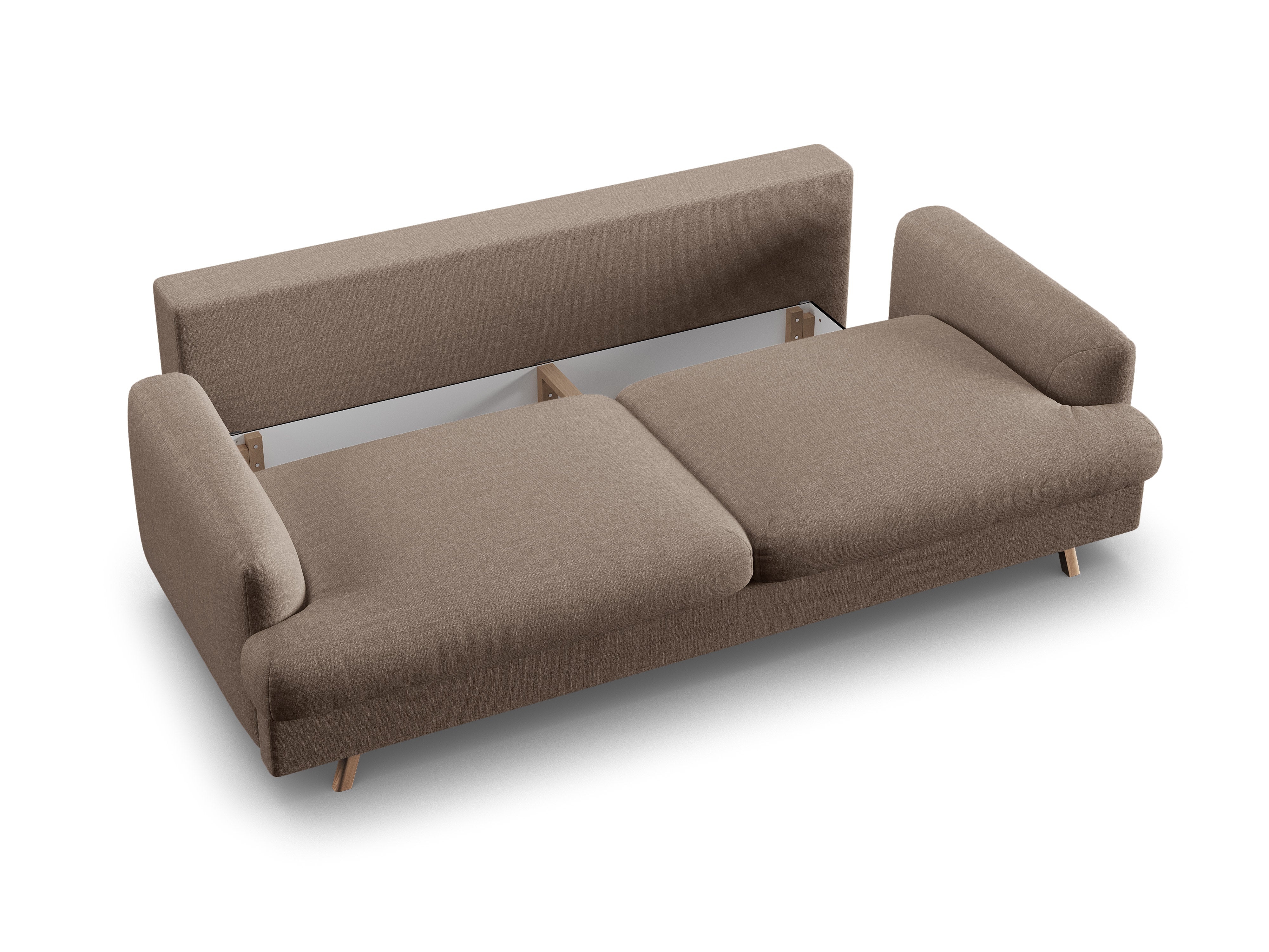 3-Seater Sofa with Sleeping Function NAOMI Cappuccino