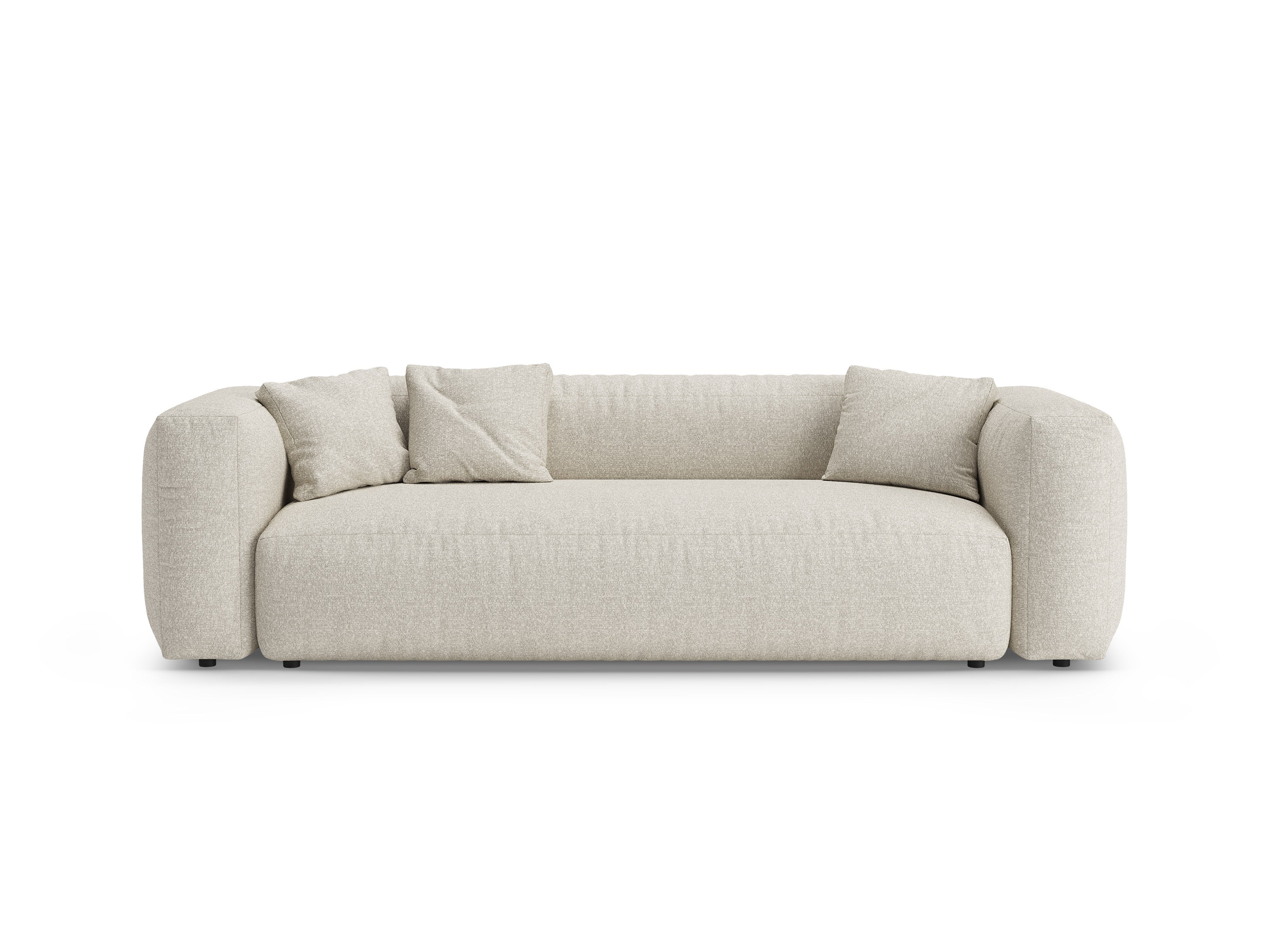 Sofa 3-Sitzer mit Schlaffunktion MARTINA beige Boucle