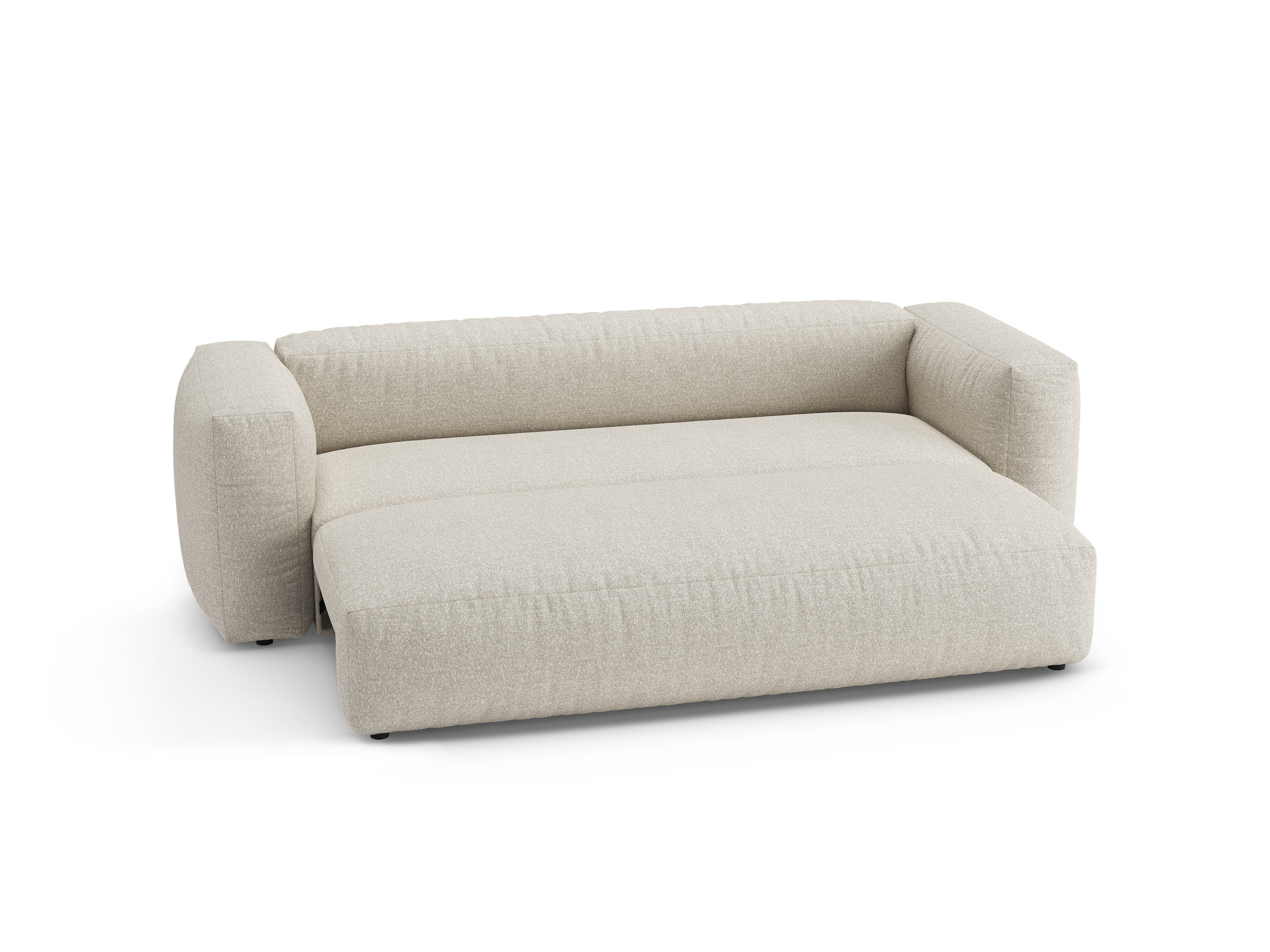 Sofa 3-Sitzer mit Schlaffunktion MARTINA beige Boucle