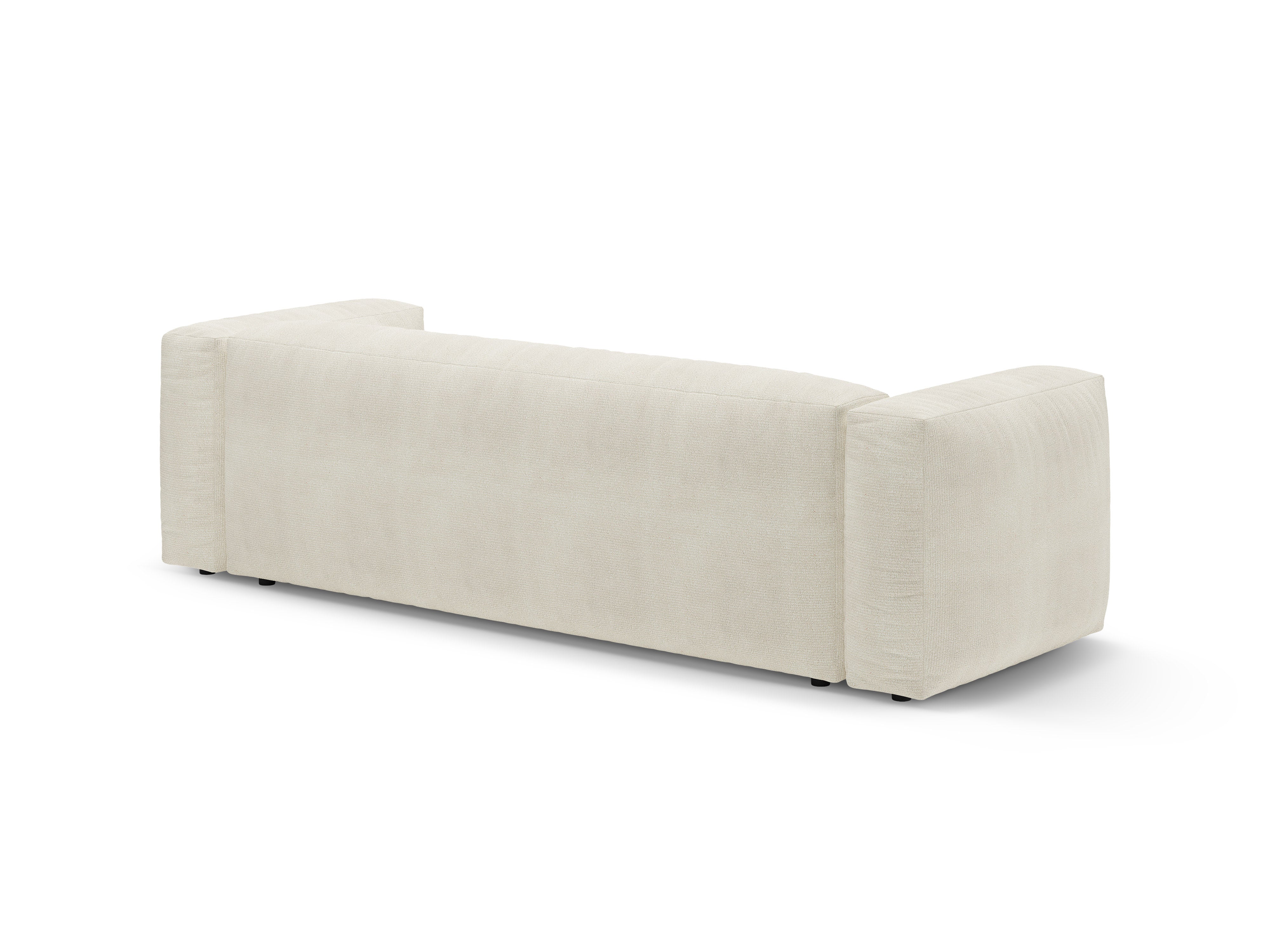 Sofa 3-Sitzer mit Schlaf-Funktion MARTINA Elfenbein Boucle