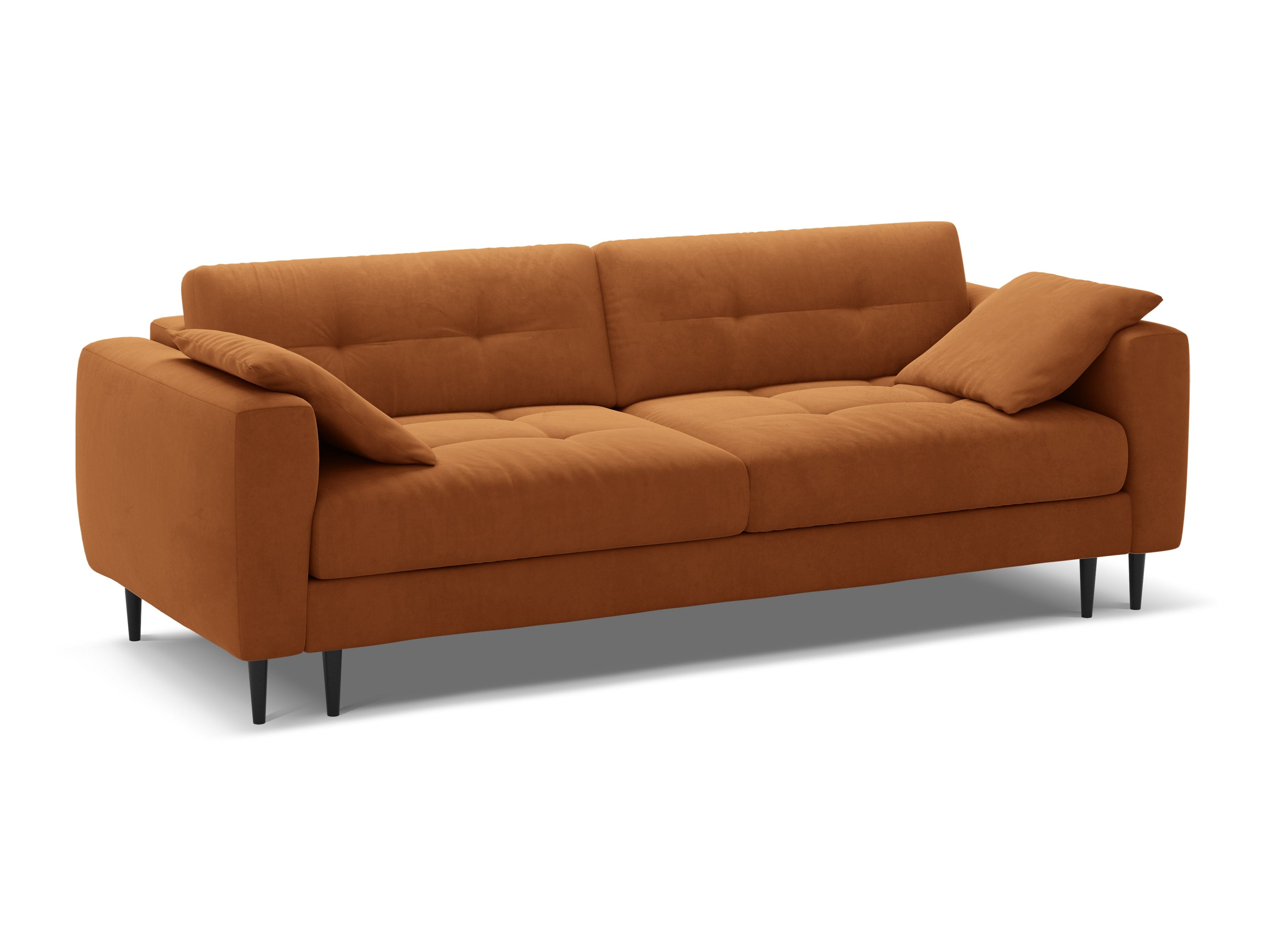 Sofa aus Samt für 3 Personen mit Schlaf-Funktion BEMY terrakotta