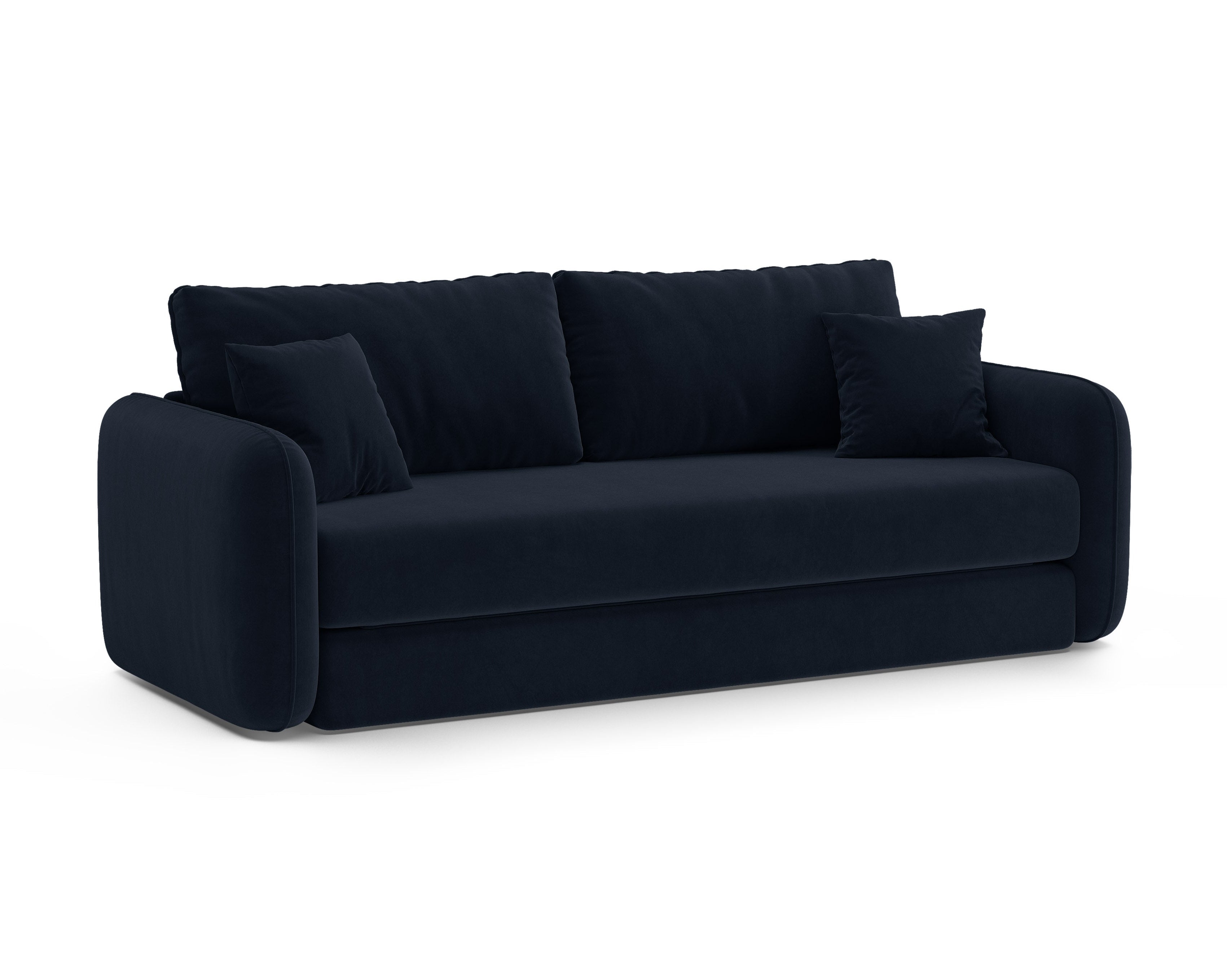 Sofa aus Samt für 3 Personen mit Schlaf-Funktion DORMI königsblau