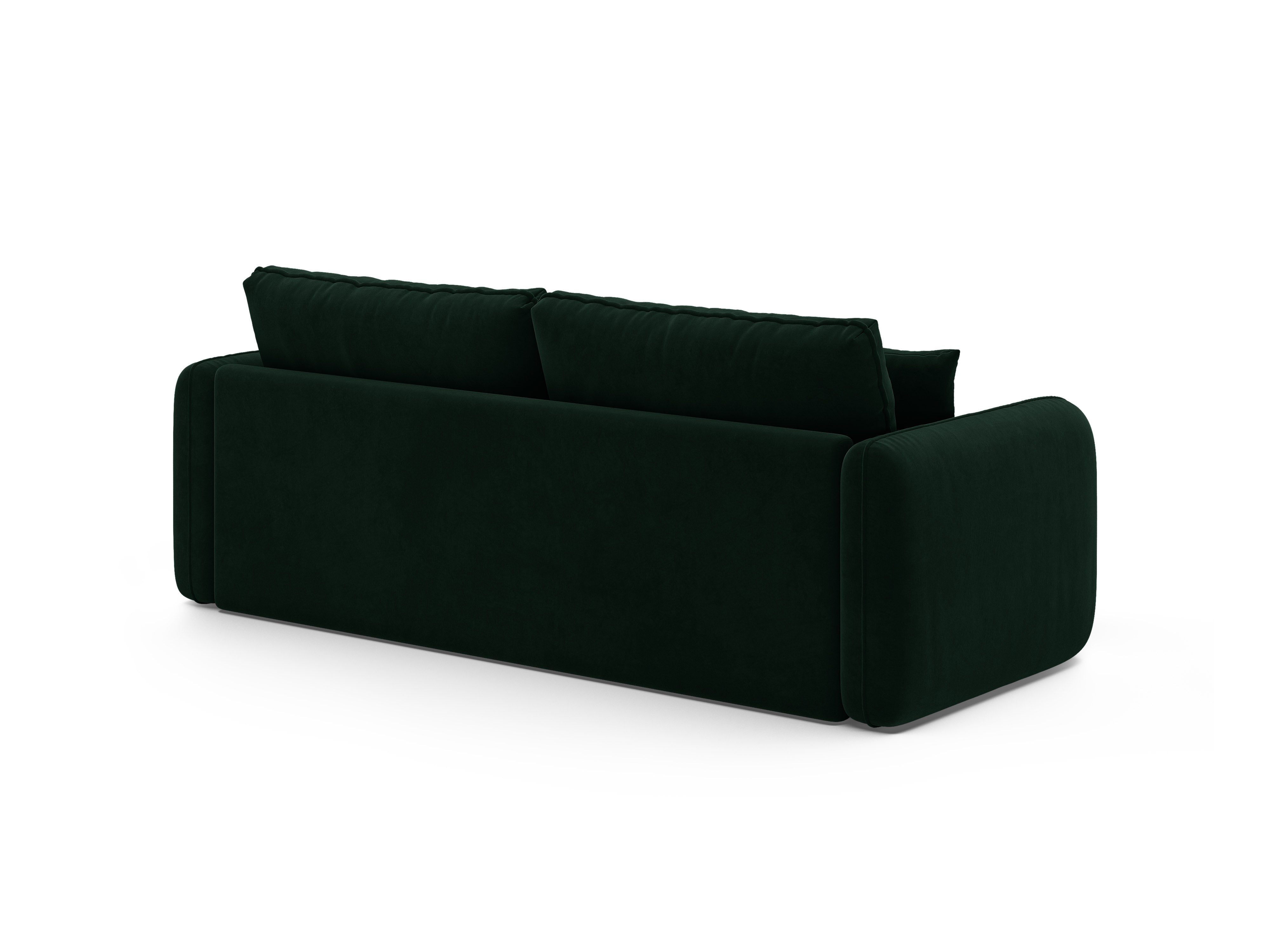 Sofa aus Samt für 3 Personen mit Schlaf-Funktion DORMI in Flaschengrün