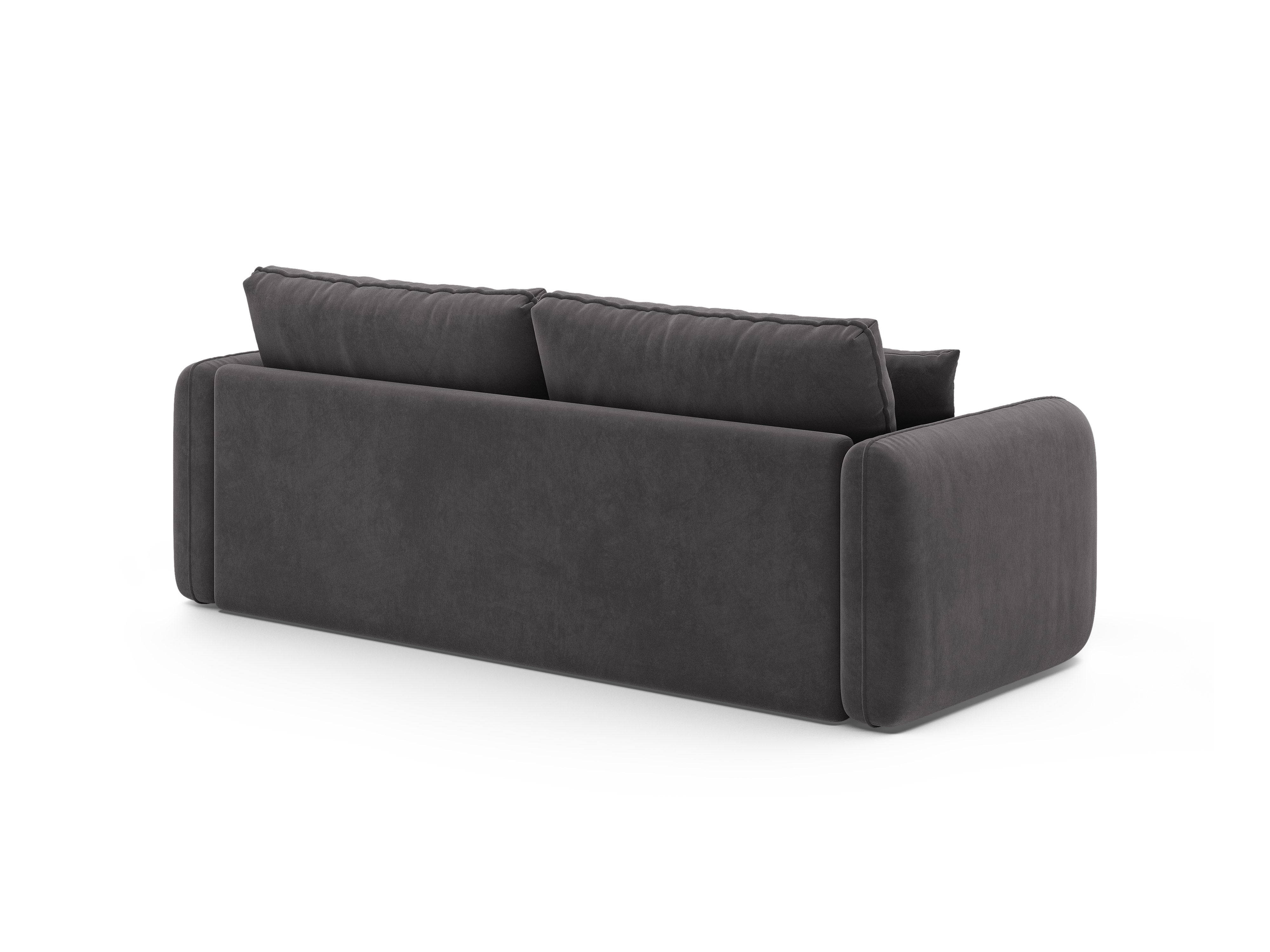 Sofa aus Samt für 3 Personen mit Schlaf-Funktion DORMI dunkelgrau