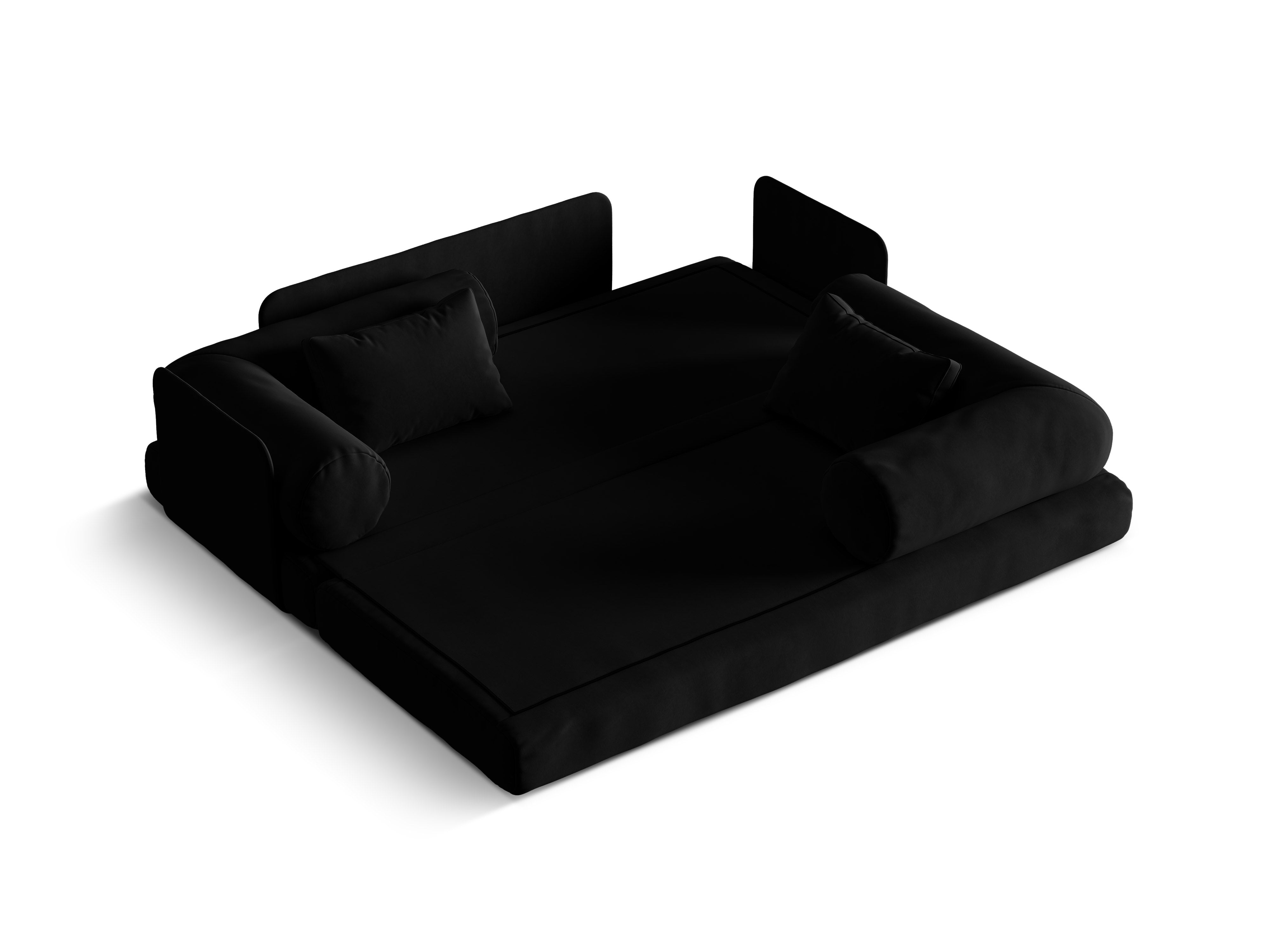 Sofa DREAMY 3-Sitzer mit Schlaffunktion schwarz