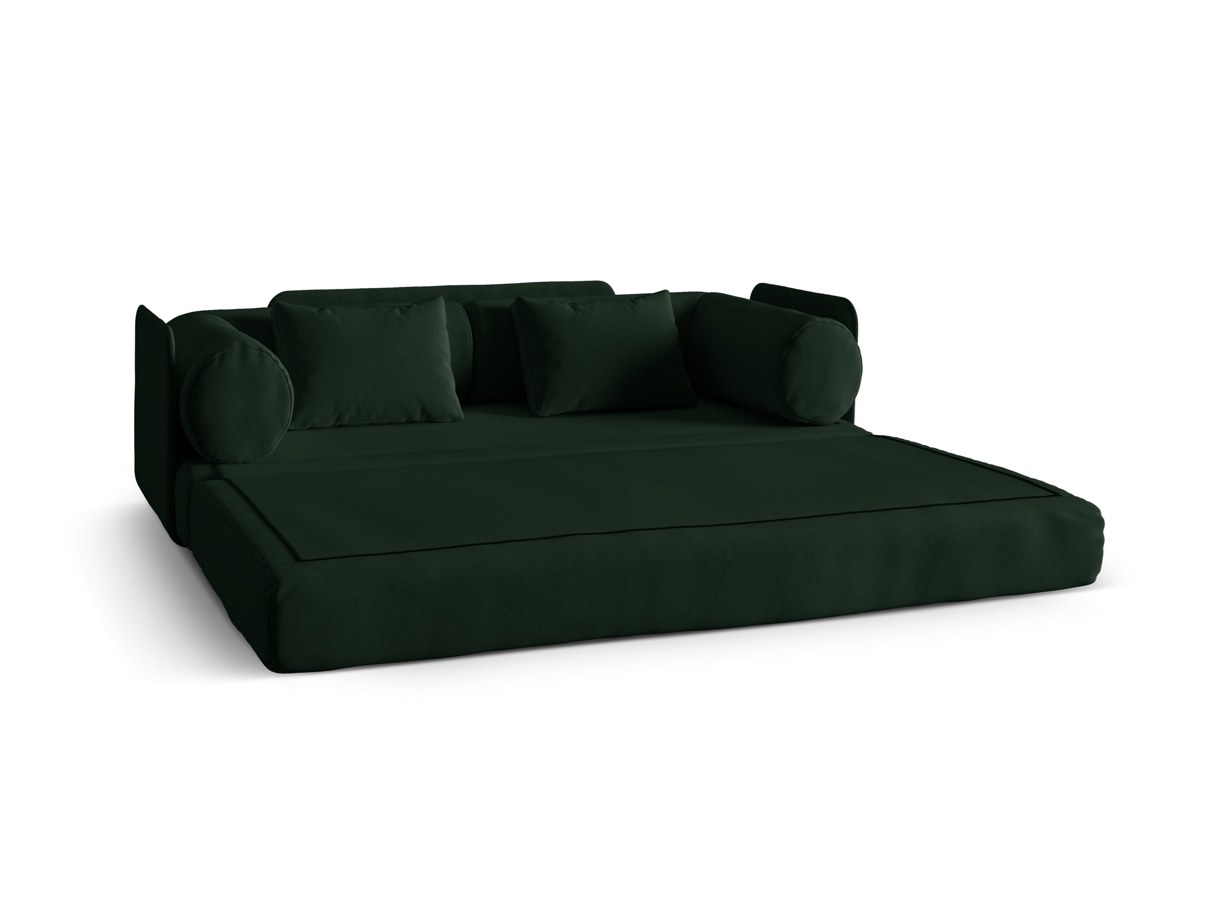 Sofa DREAMY 3-Sitzer mit Schlaffunktion in Flaschengrün