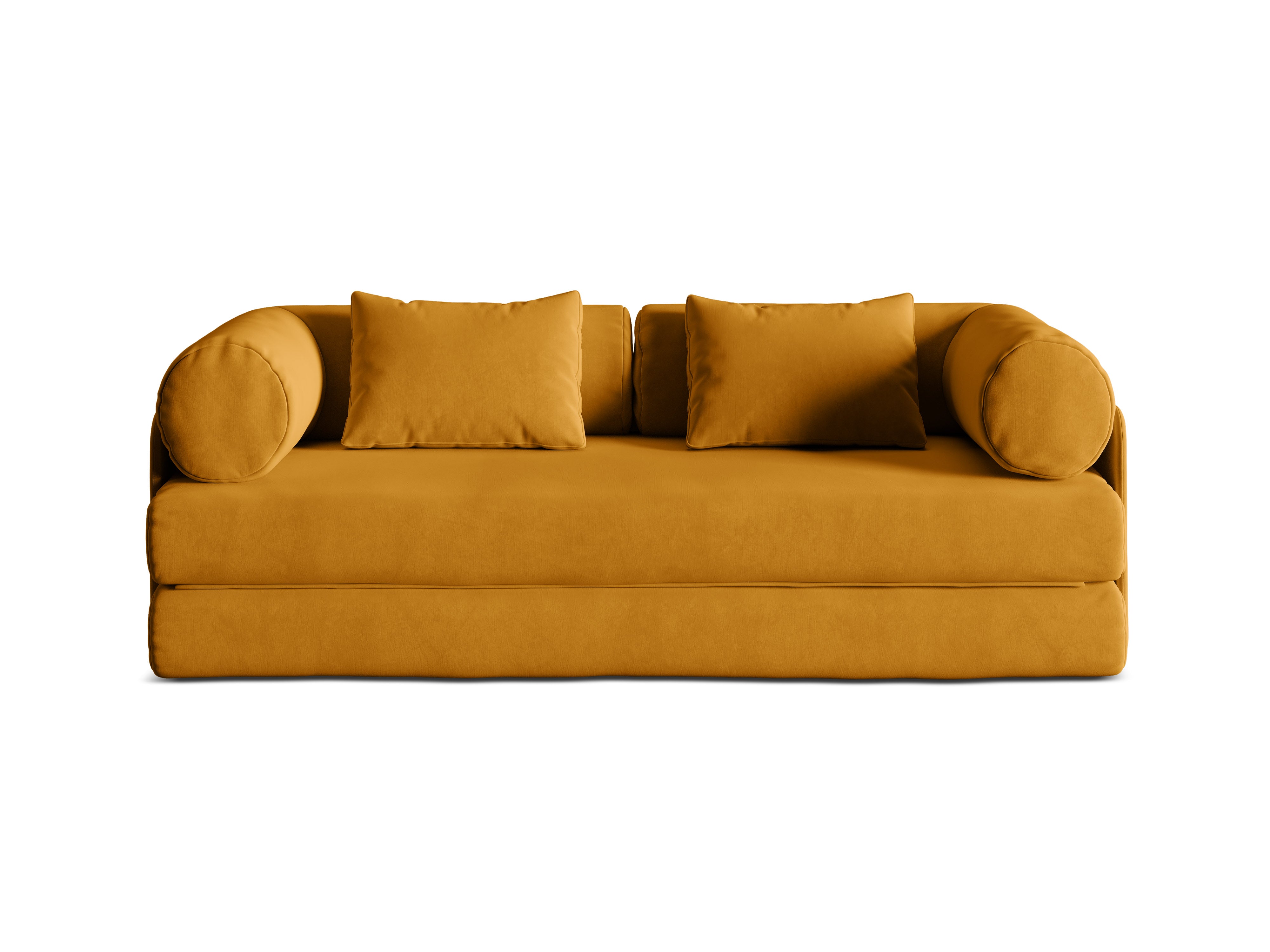 Sofa DREAMY 3-Sitzer mit Schlaffunktion in Gelb