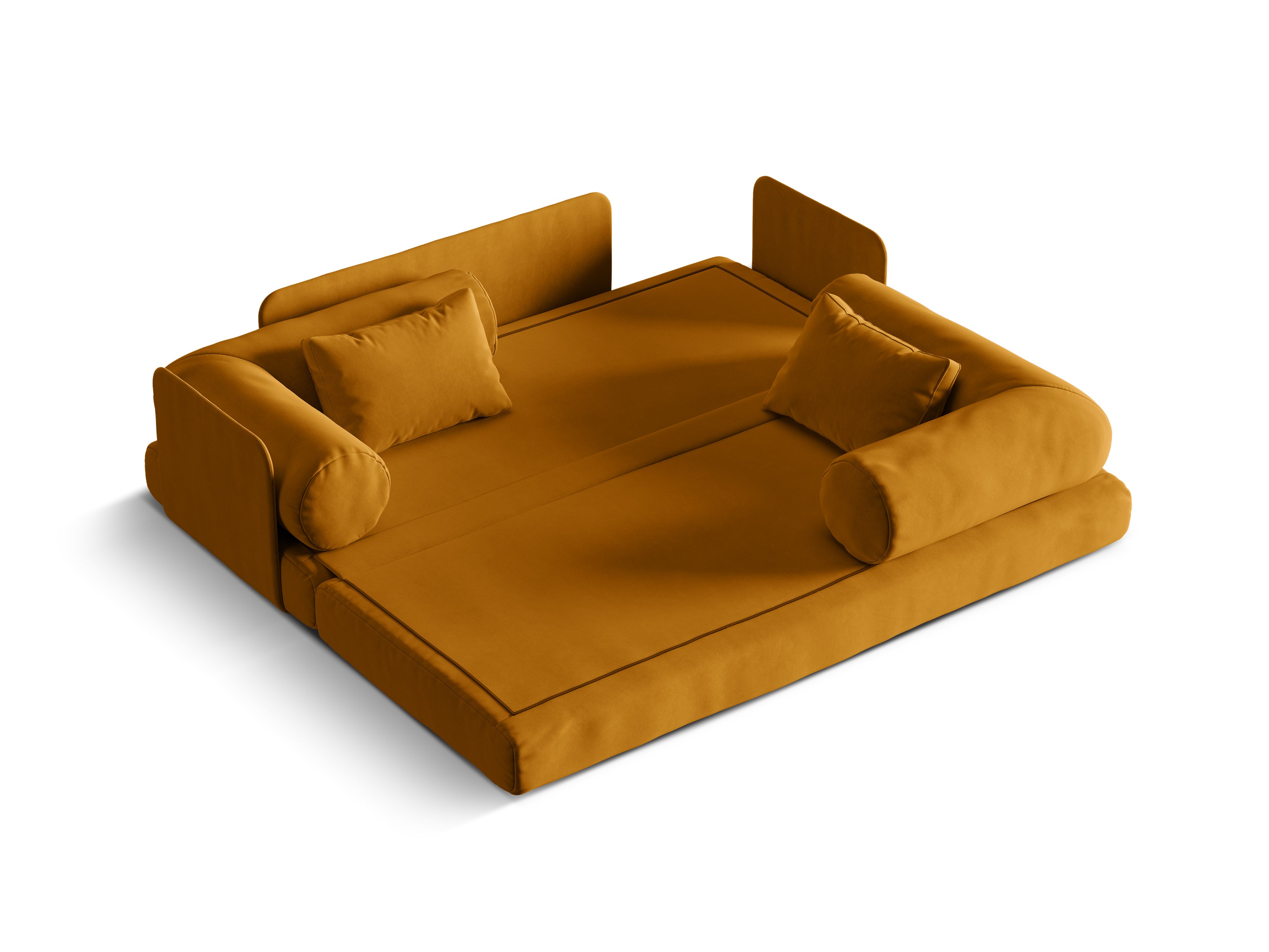 Sofa DREAMY 3-Sitzer mit Schlaffunktion in Gelb