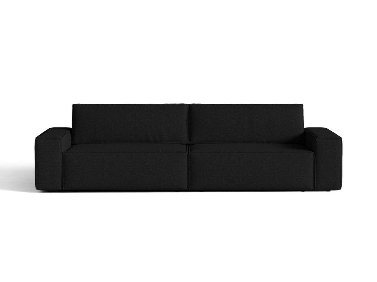 Sofa 3-osobowa z funkcją spania JODIE czarny – Micadoni