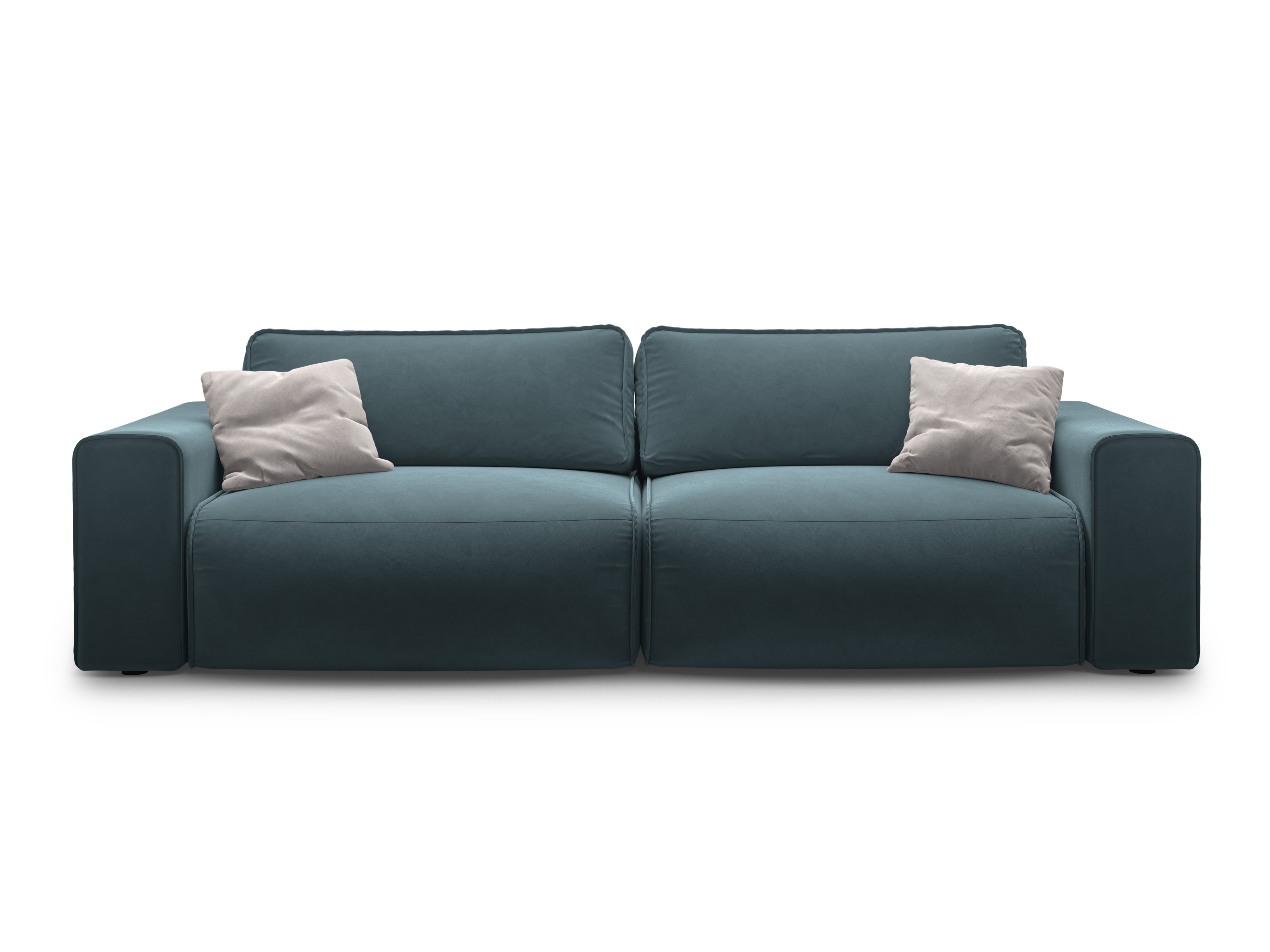 Velvet 3-Seater Sofa with Sleeping Function VICTOR Blue