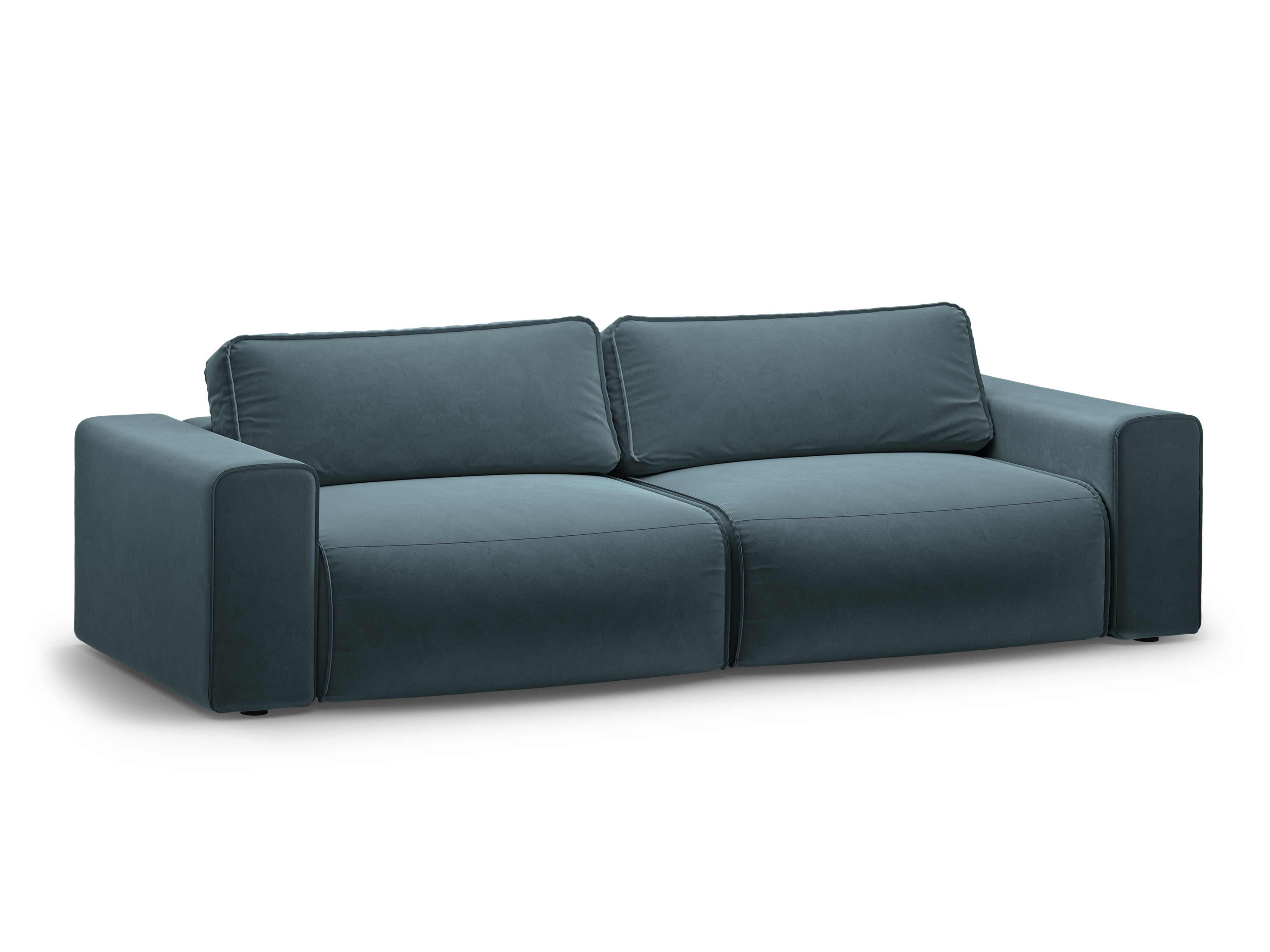 Velvet 3-Seater Sofa with Sleeping Function VICTOR Blue
