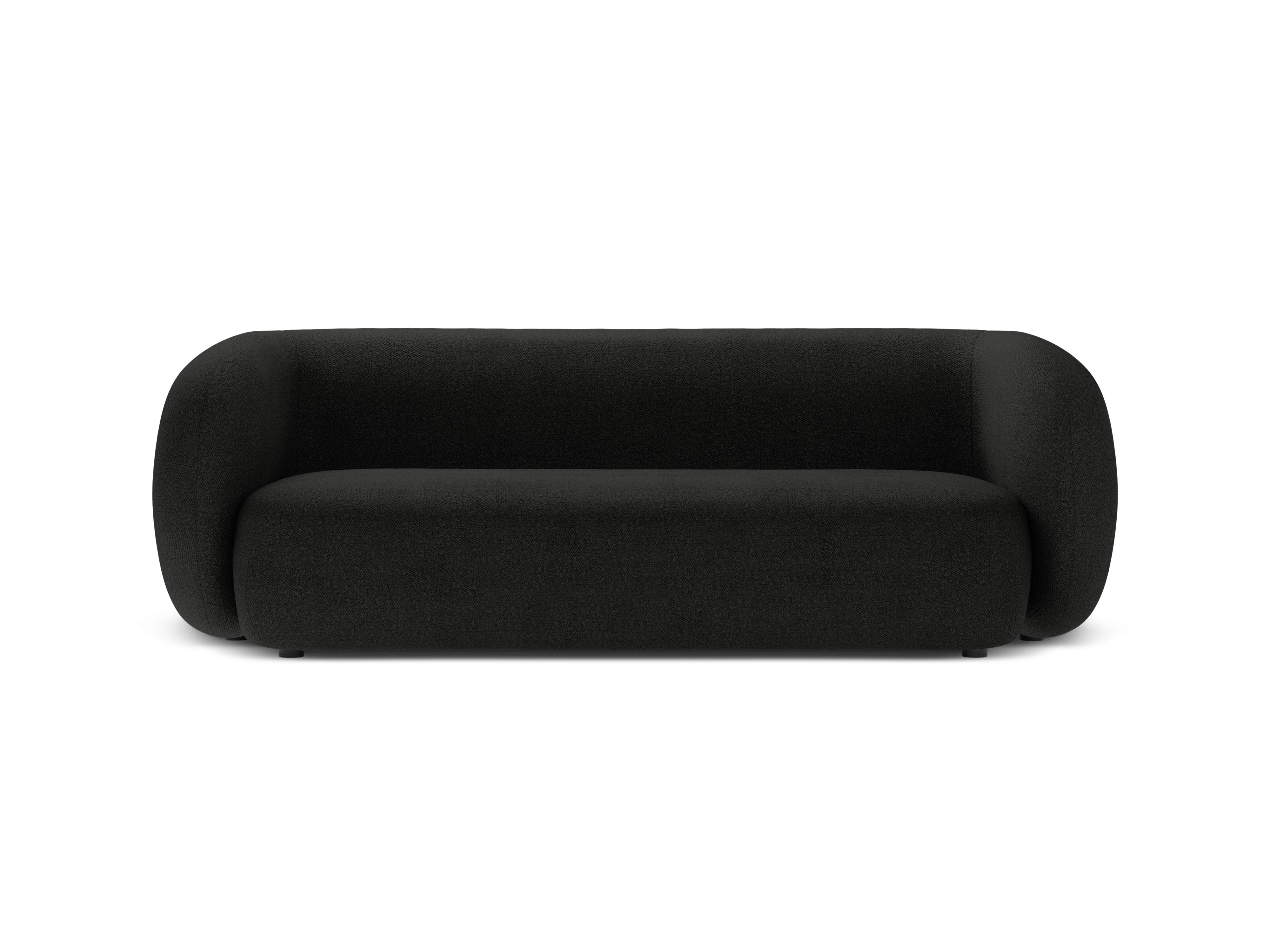 Sofa 3-Sitzer KATE schwarzes Boucle