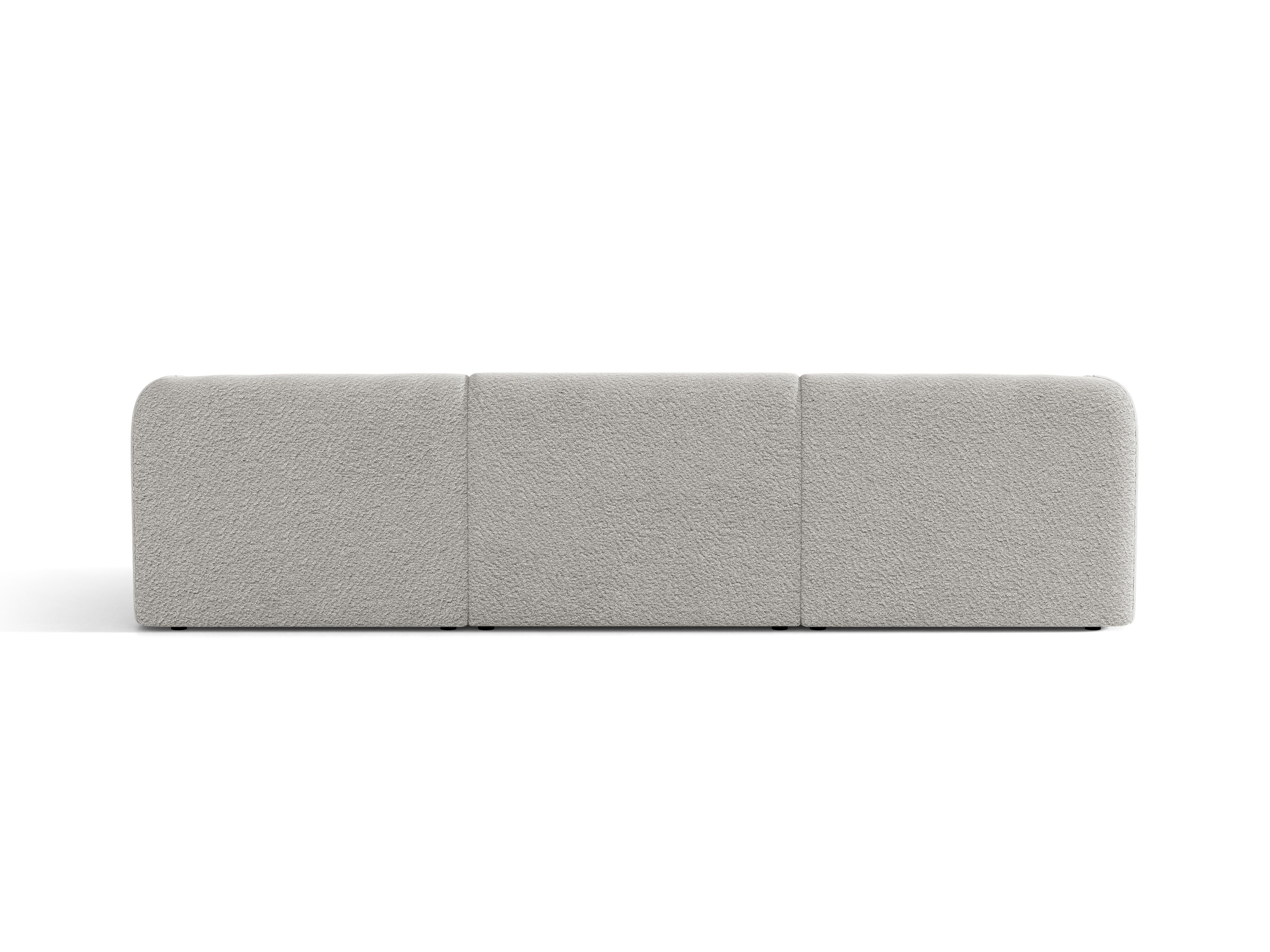 Sofa 3-Sitzer MILEY hellgrau Boucle