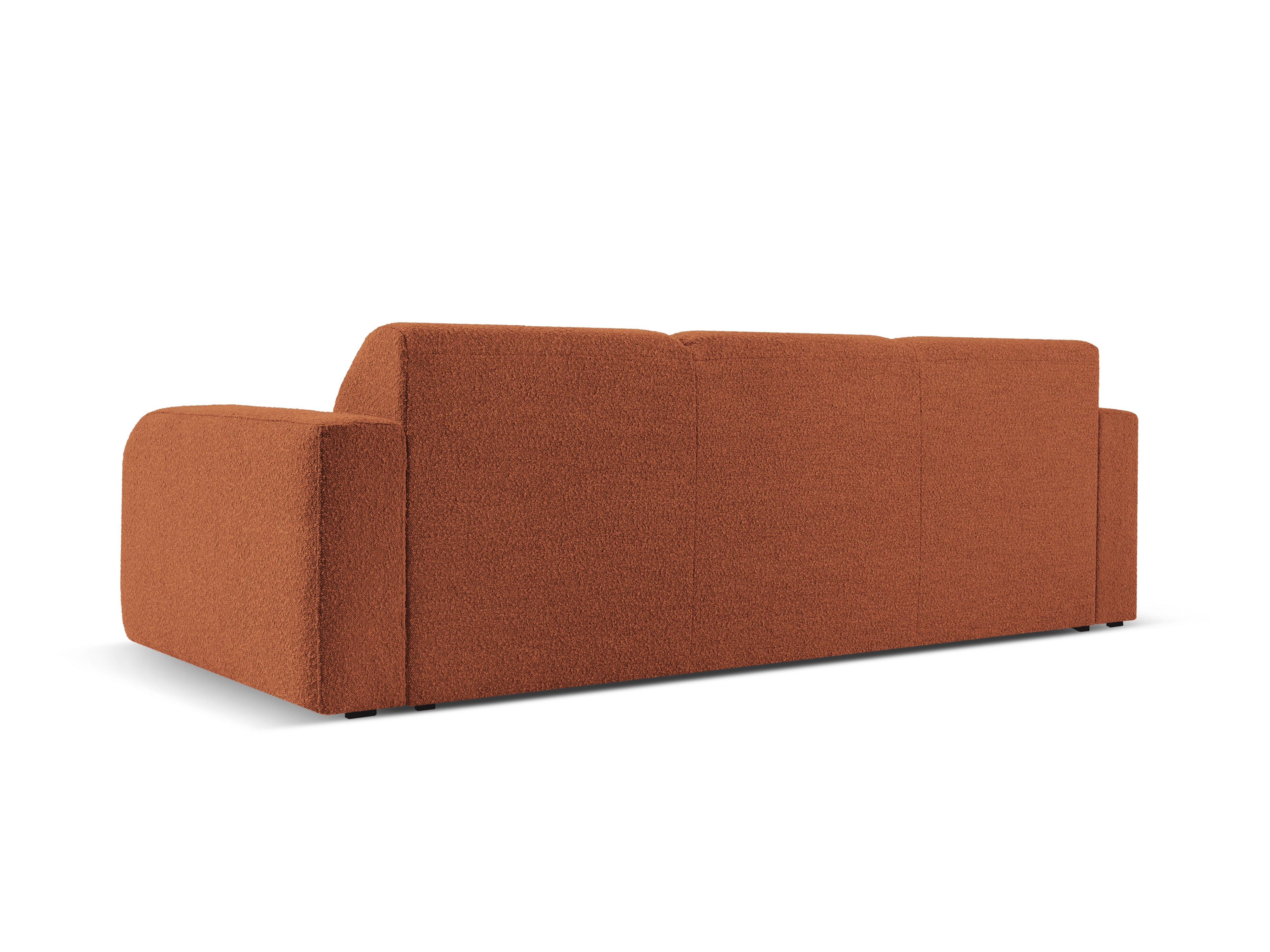 Sofa w tkaninie boucle 3-osobowa MOLINO terracotta Micadoni    Eye on Design