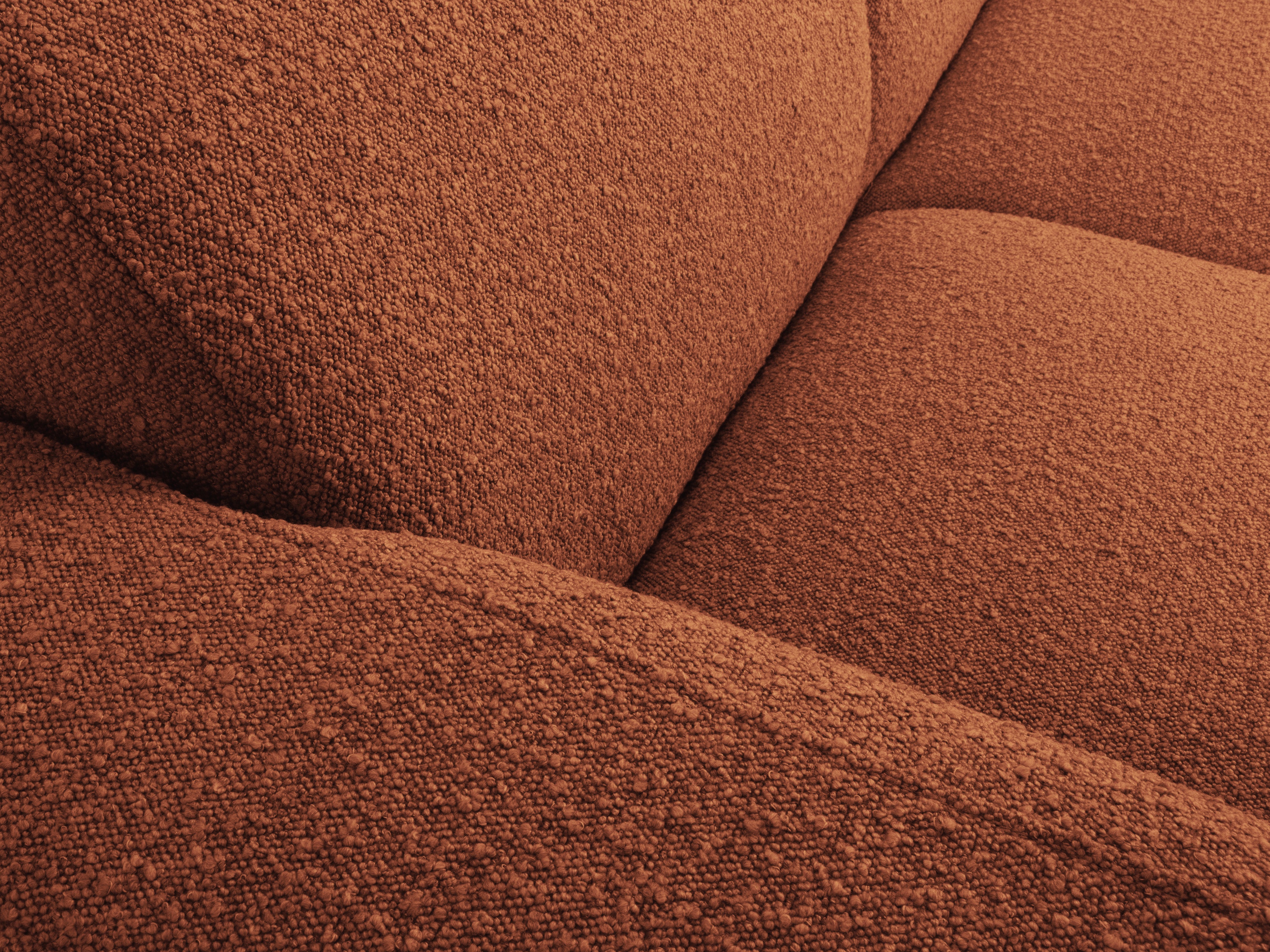 Sofa w tkaninie boucle 3-osobowa MOLINO terracotta Micadoni    Eye on Design