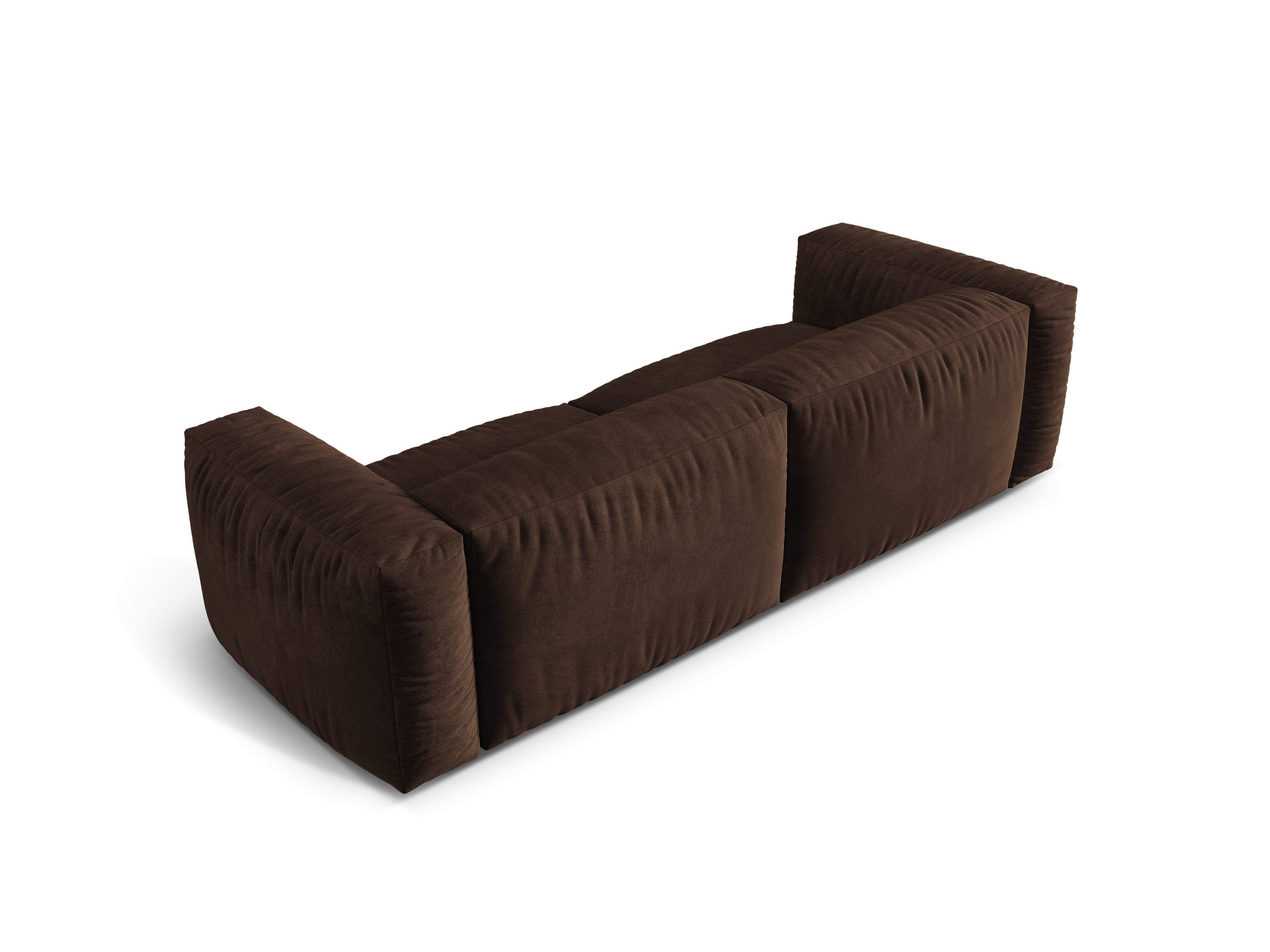 Sofa aksamitna 3-osobowa MARTINA czekoladowy