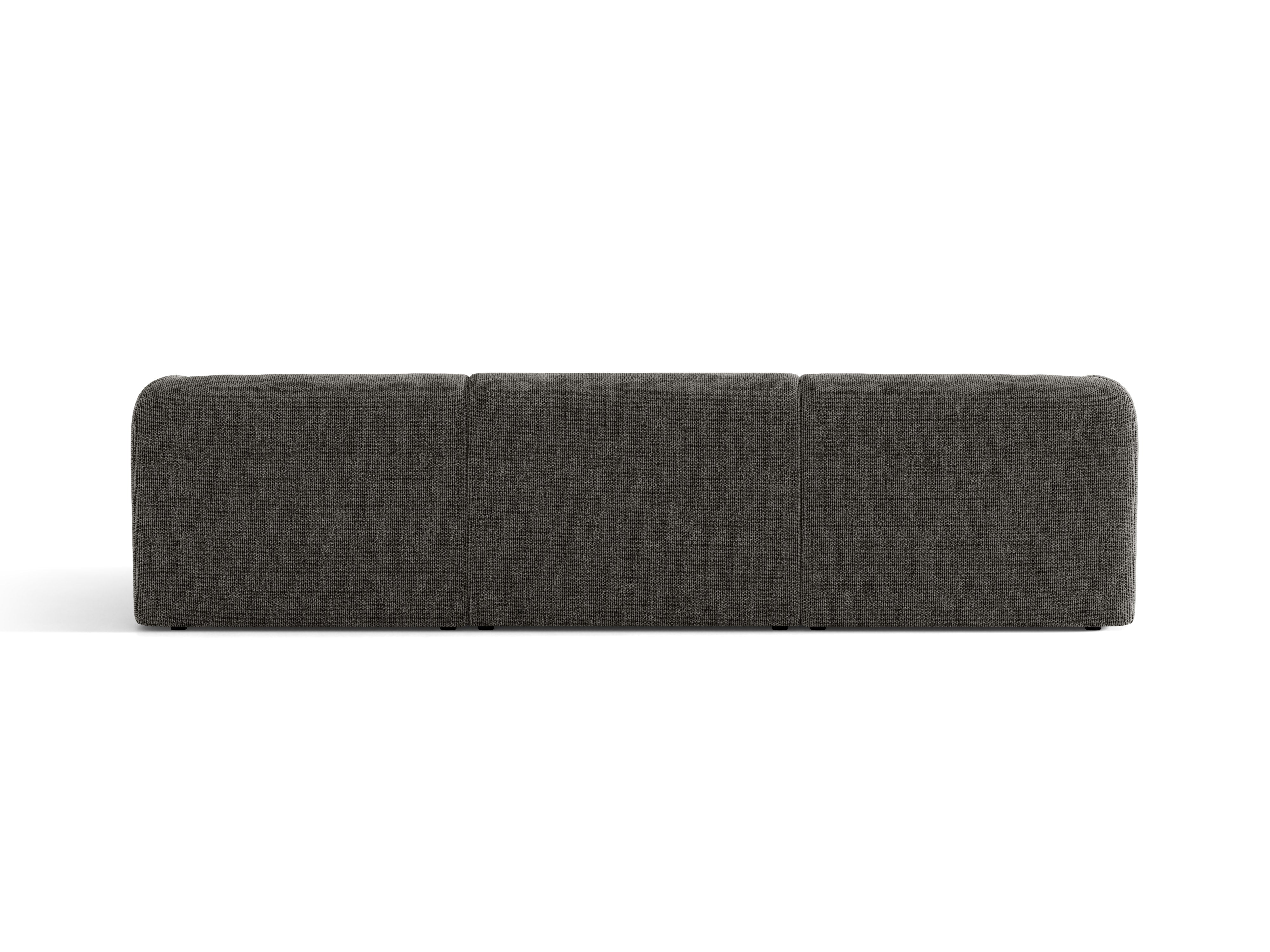 Sofa 3-sitzig MILEY graues Chenille seidig