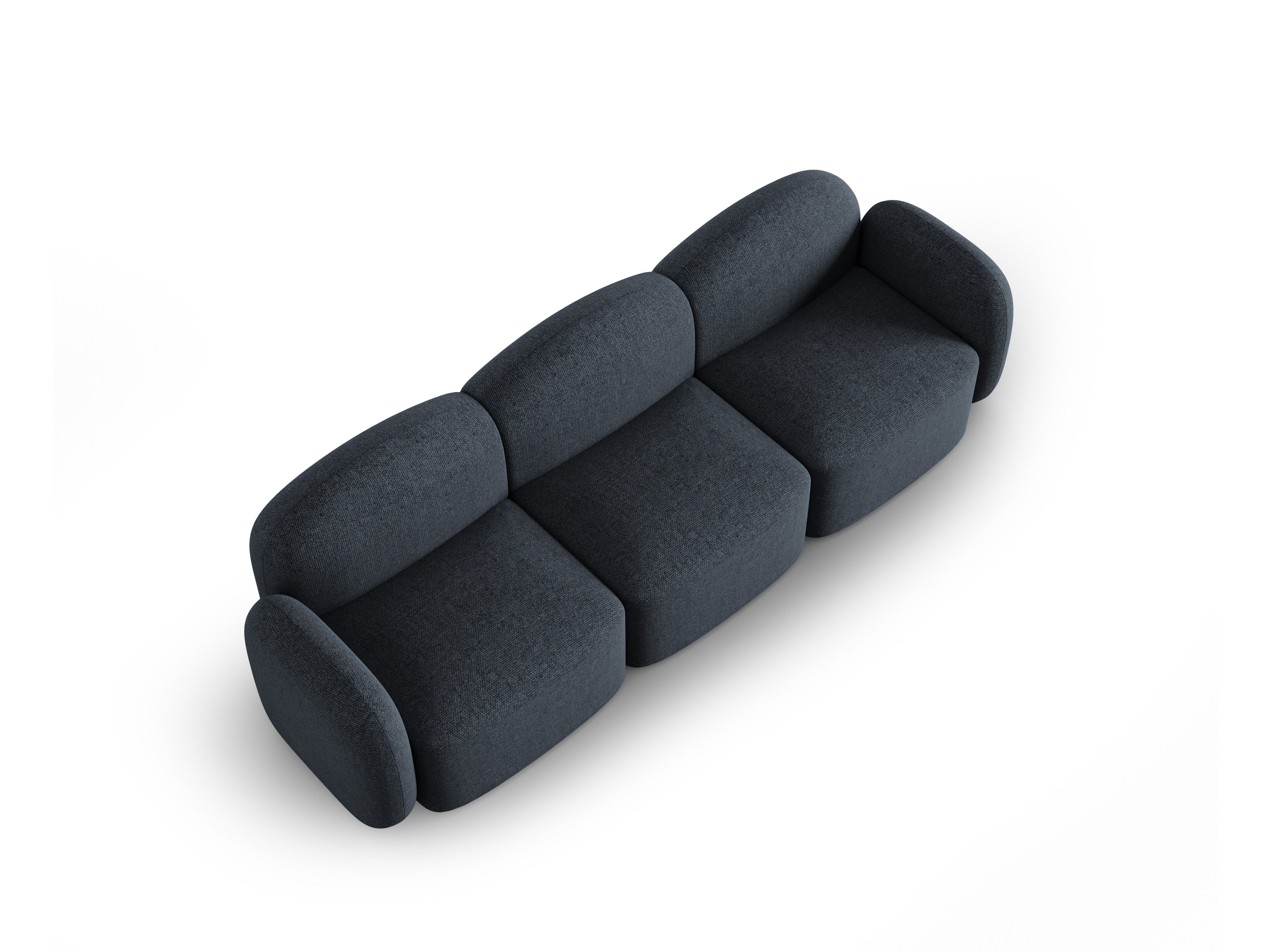 Sofa 3-osobowa BLAIR szenil granatowy melanż Micadoni    Eye on Design