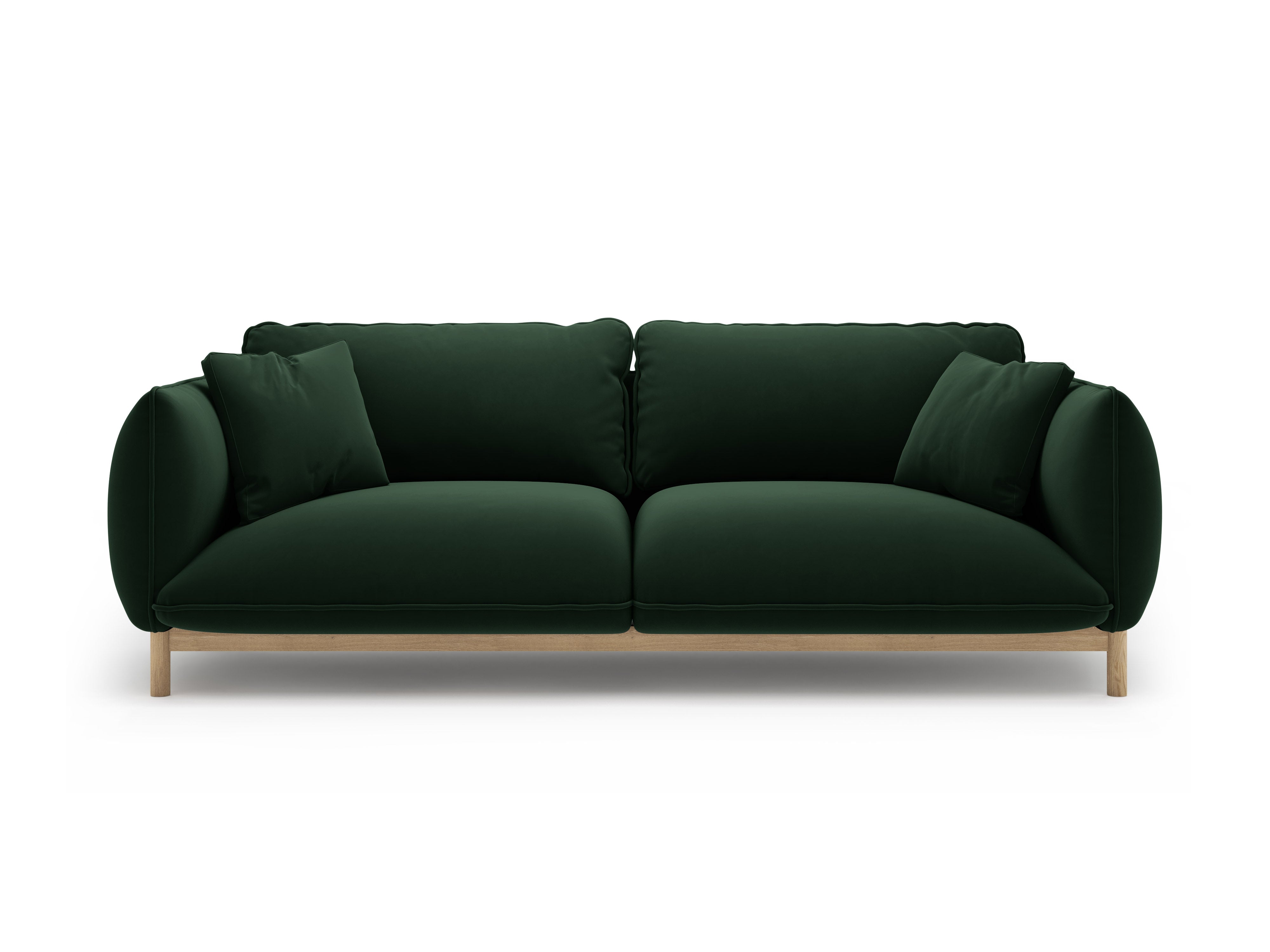 Velvet 3-Seater Sofa ADA Bottle Green