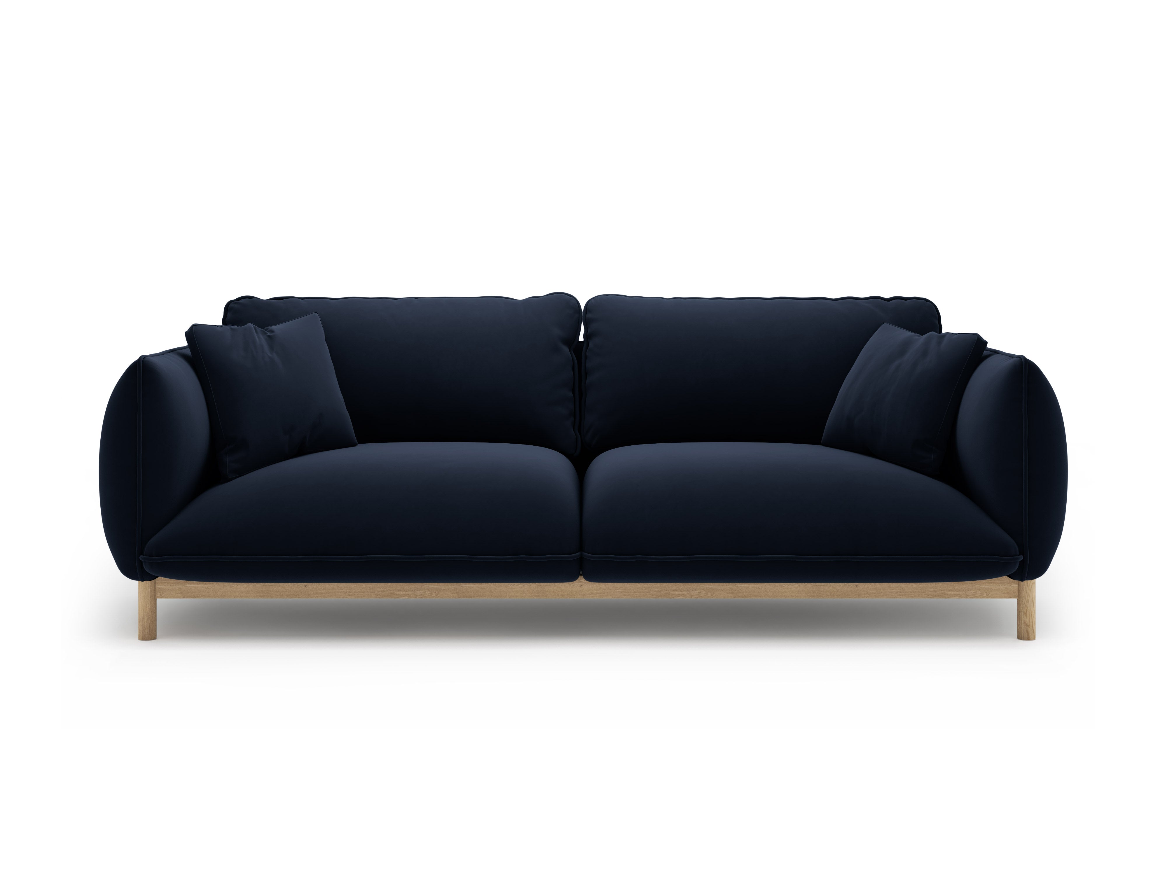 ADA royal blue velvet 3-seater sofa