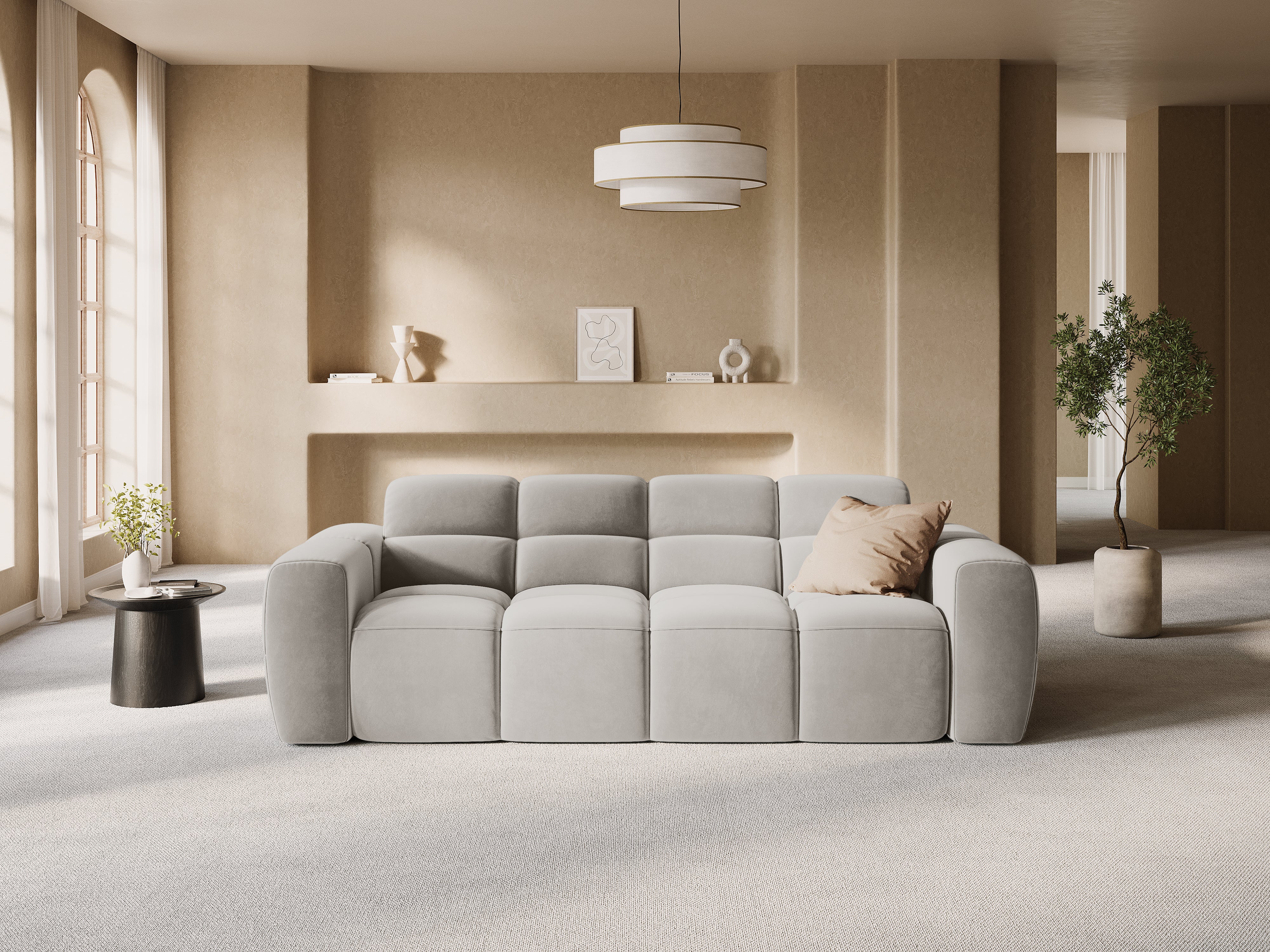 3-seater Sofa LISA sand chenille
