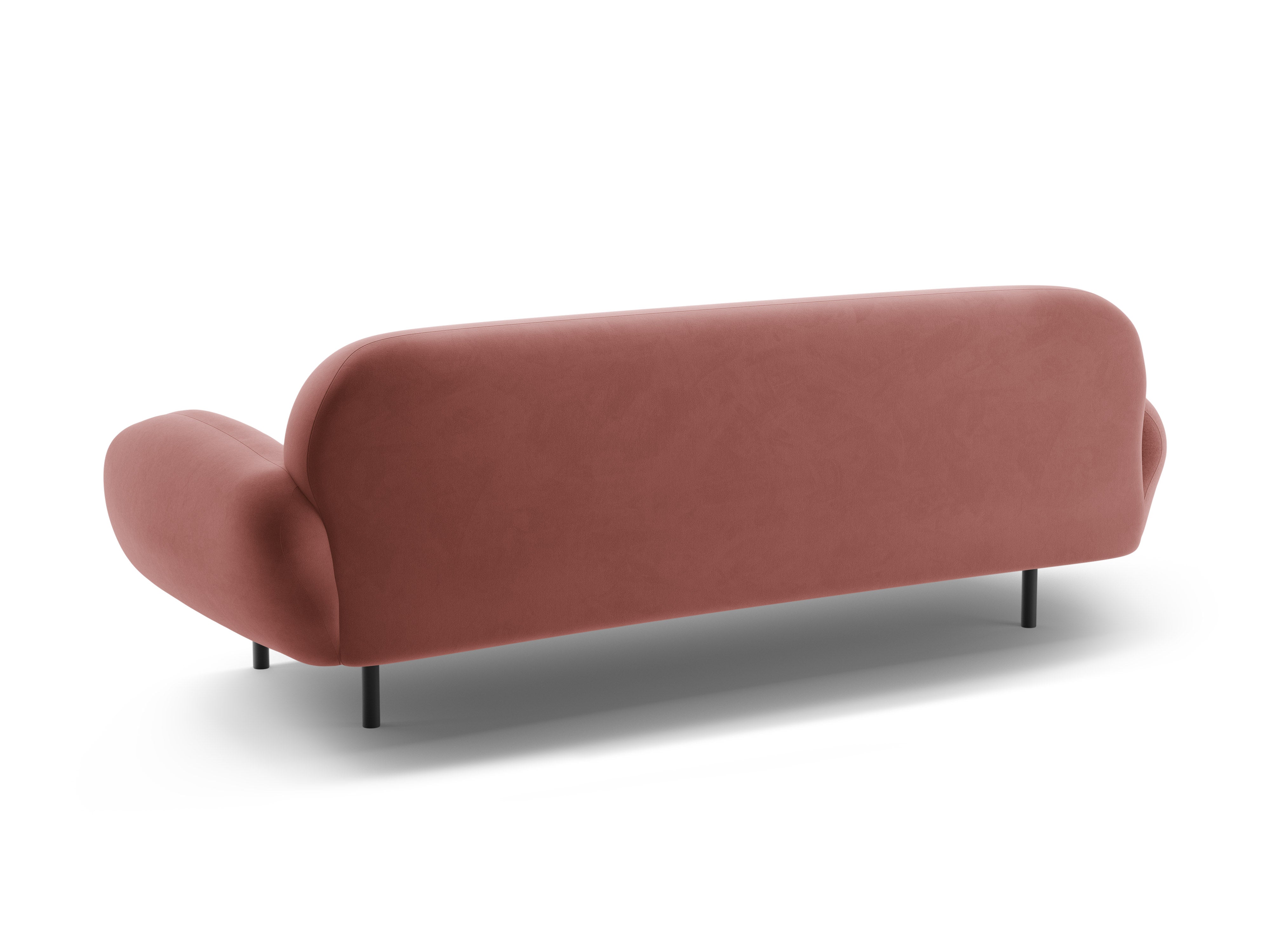 Velvet 3-Seater Sofa POPPY Dirty Pink