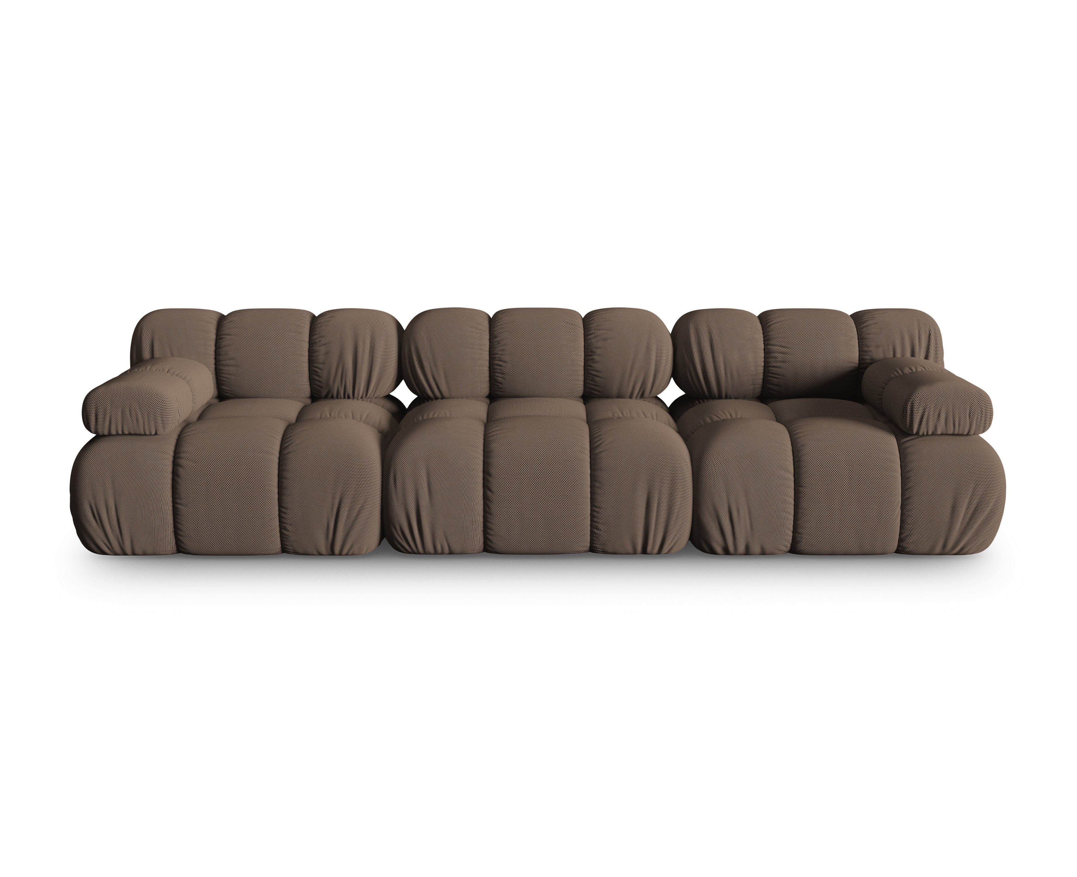 Modulares 3-Sitzer-Sofa BELLIS in braunem 3D-Stoff
