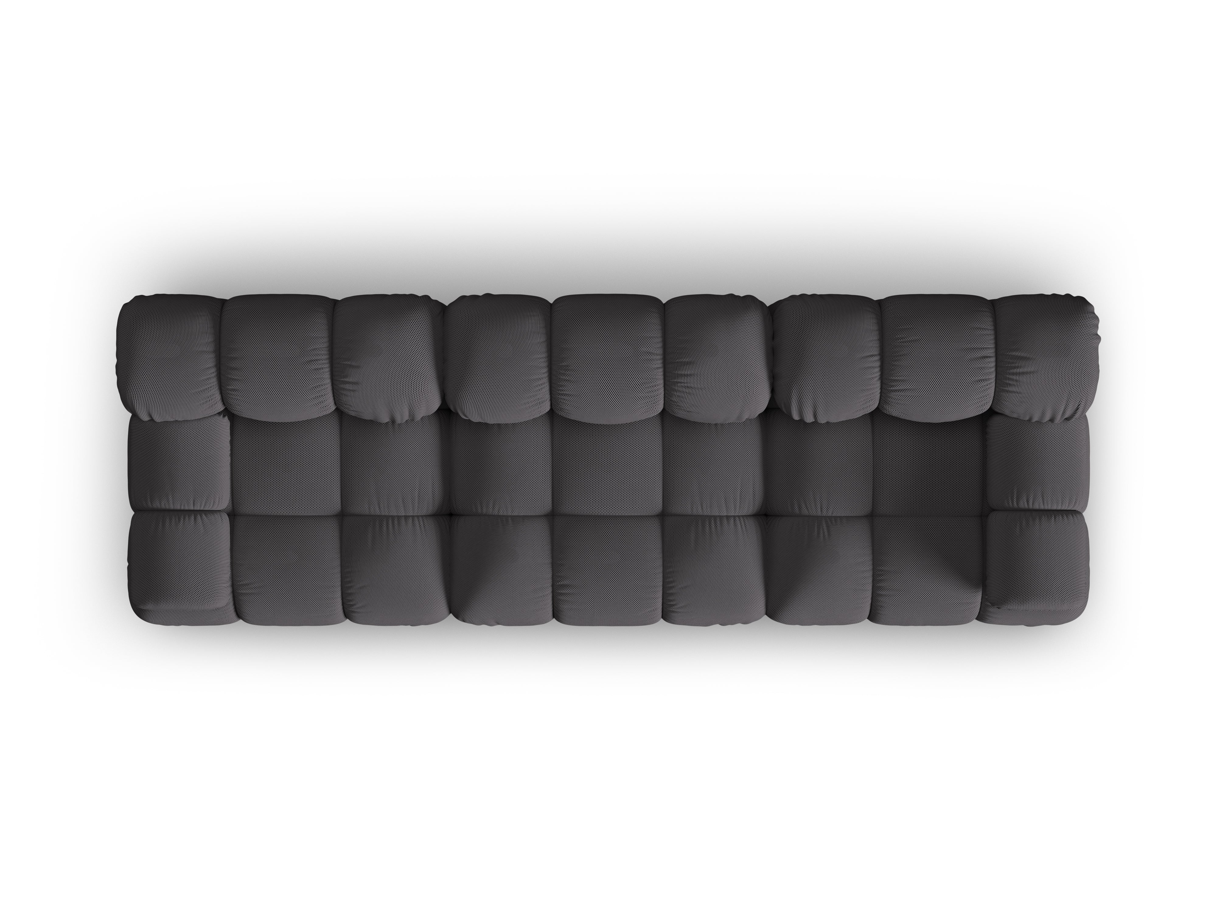 Modulares 3-Sitzer-Sofa BELLIS in Dunkelgrau mit 3D-Stoff