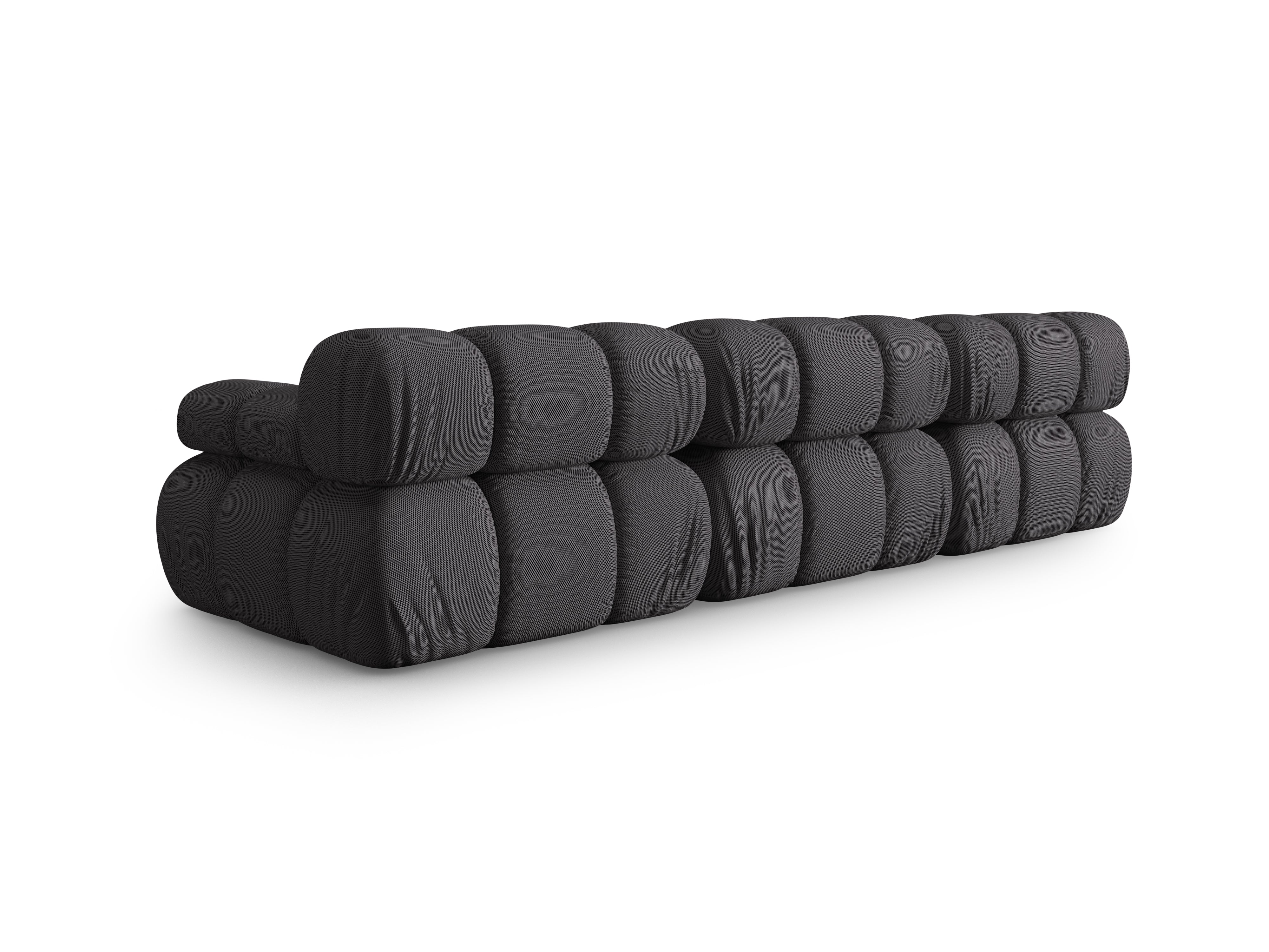 Modulares 3-Sitzer-Sofa BELLIS in Dunkelgrau mit 3D-Stoff