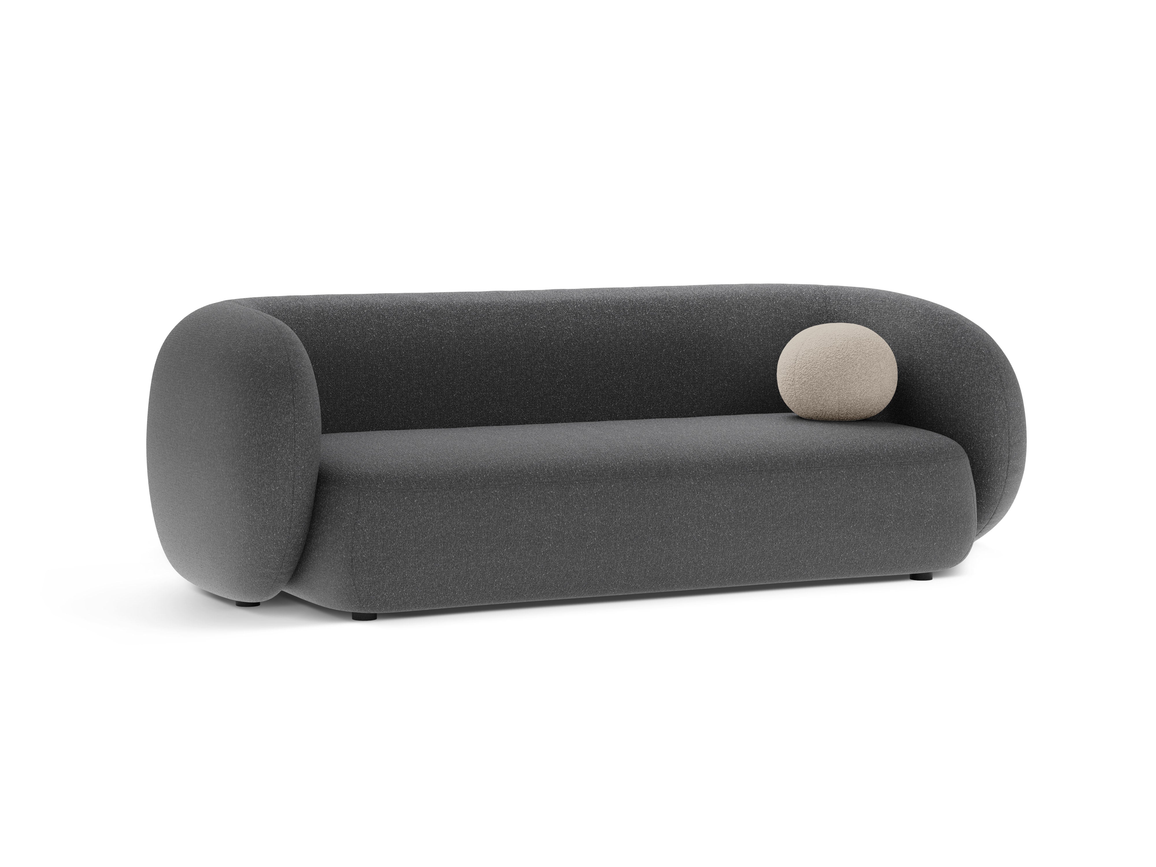 Sofa 3-Sitzer KATE dunkelgrau meliert