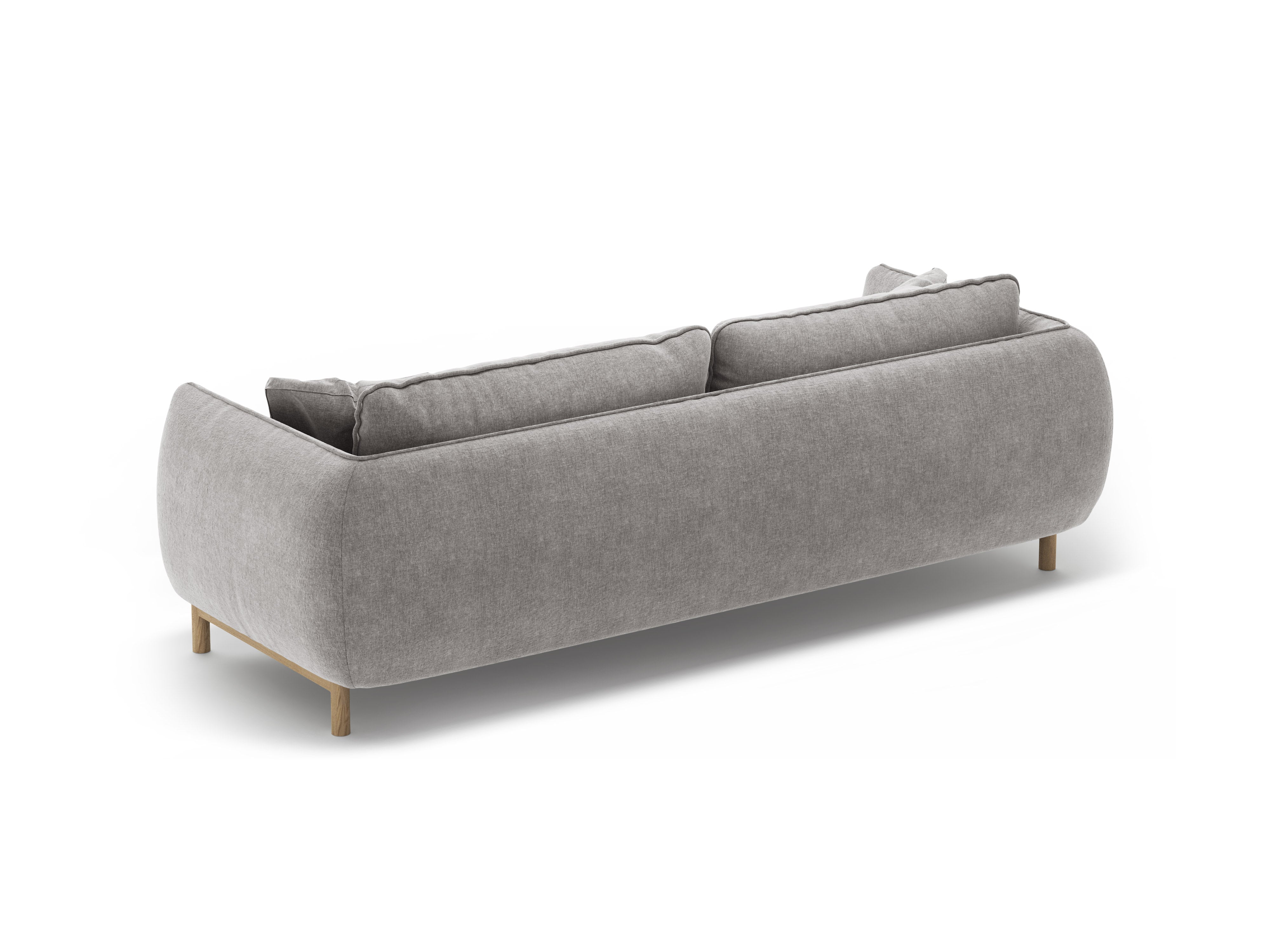 ADA Light Gray Chenille 3-Seater Sofa