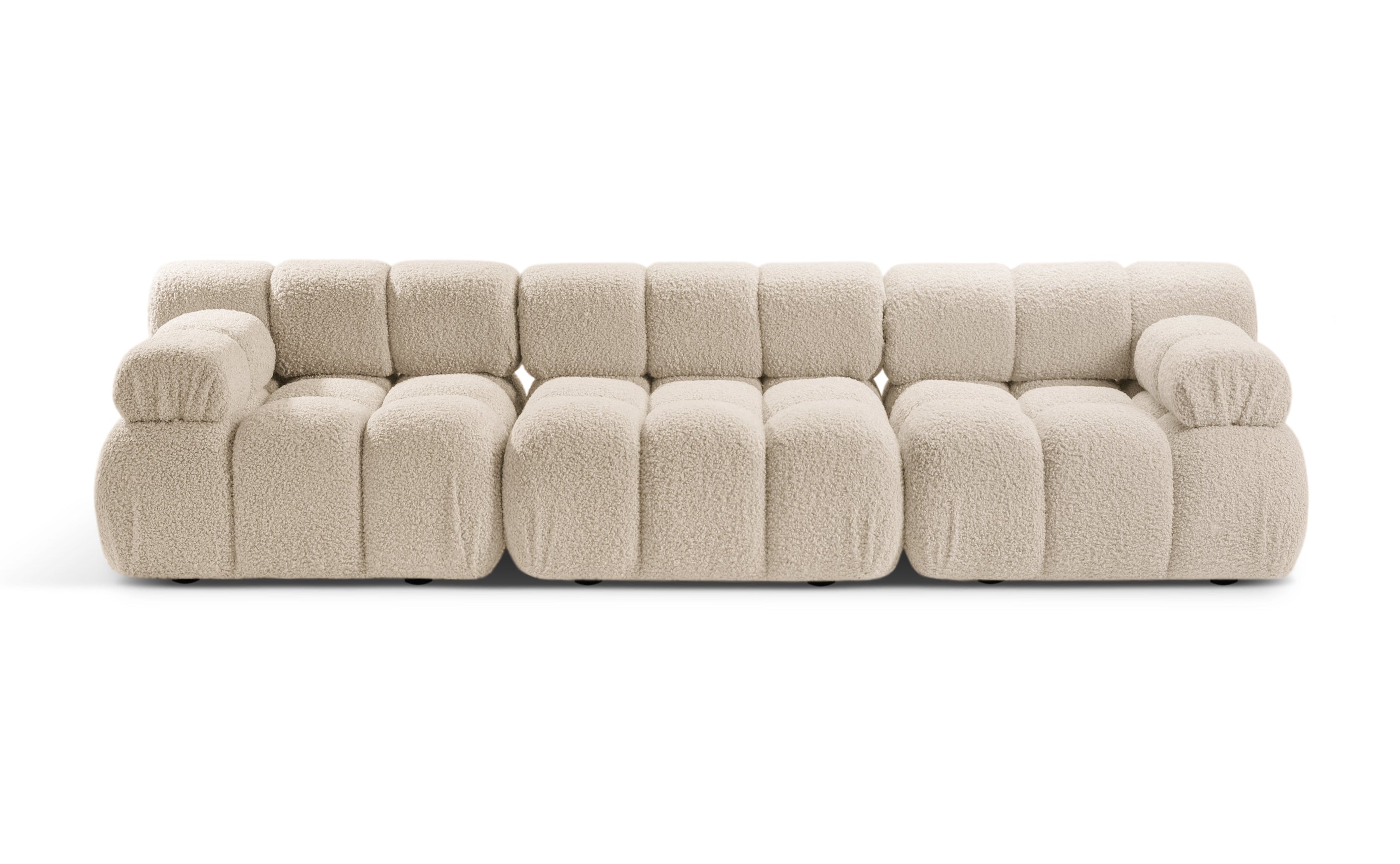 Modulares 3-Sitzer Sofa BELLIS in beigem Boucle