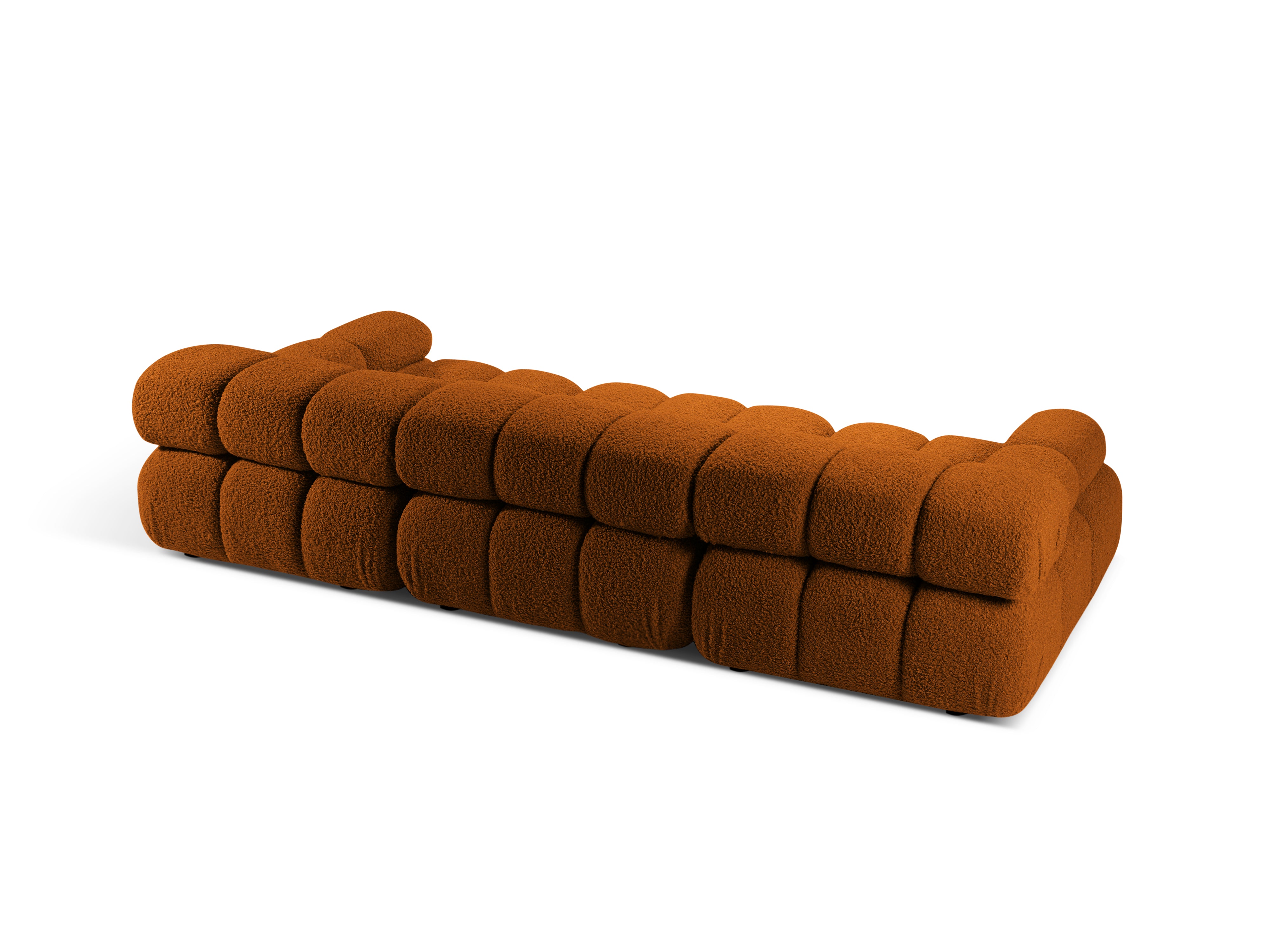 Modulares 3-Sitzer Sofa BELLIS in Ziegel-Boucle