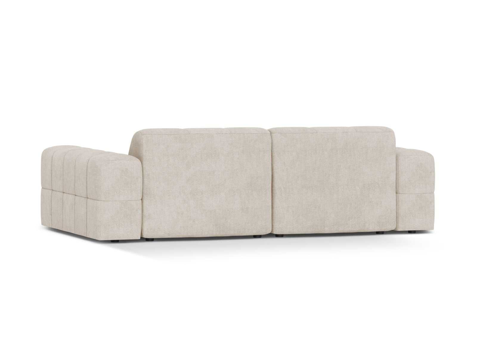 Sofa 3-osobowa JENNIFER jasnobeżowy szenil – ujęcie tylne