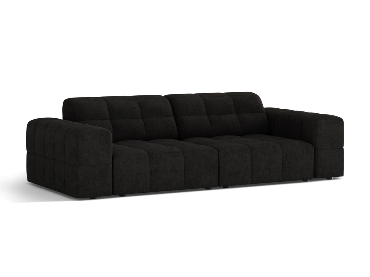Sofa 3-osobowa JENNIFER antracytowy szenil – ujęcie boczne