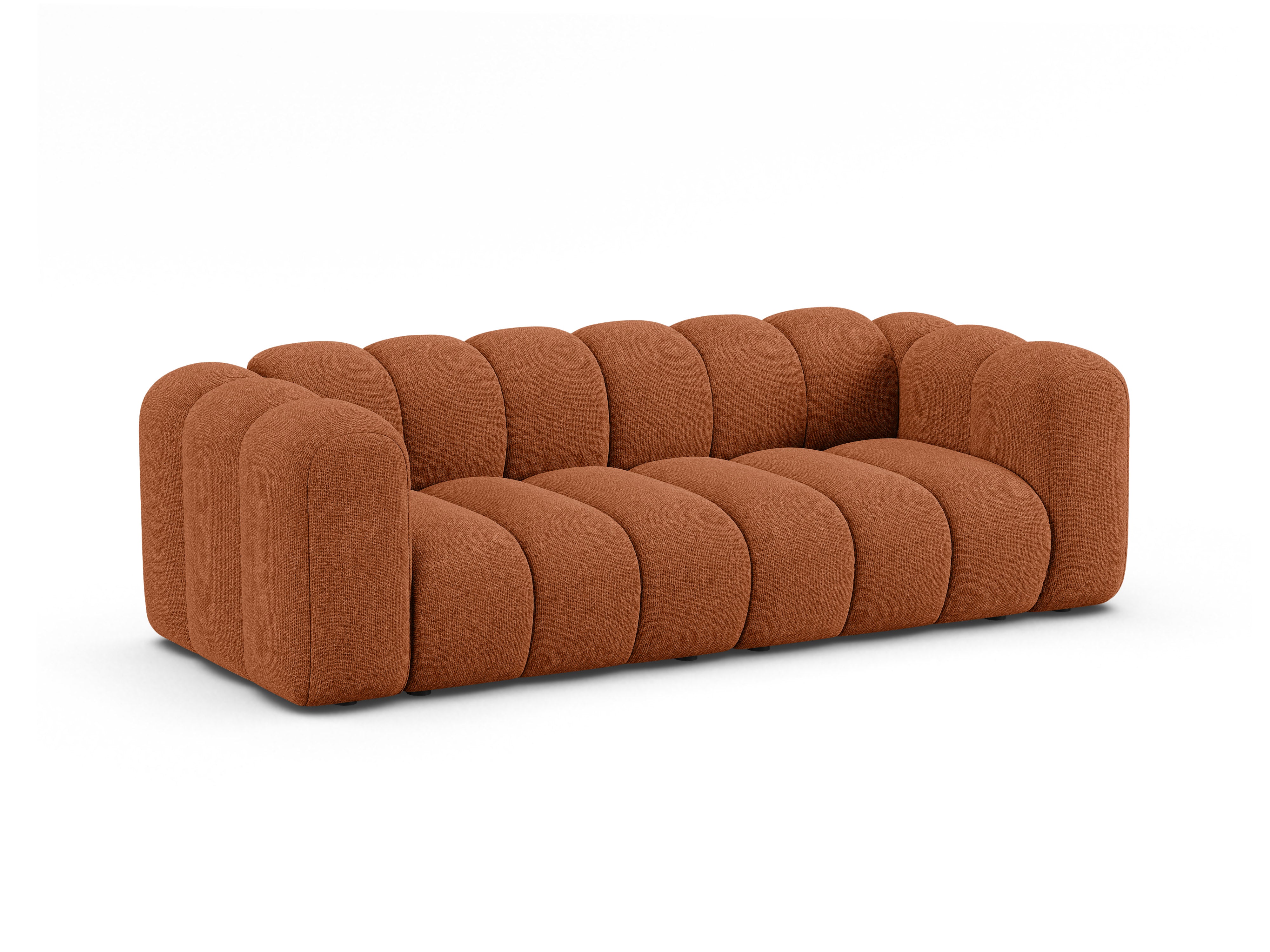 Sofa 3-sitzig LUPINE ziegelrot Chenille