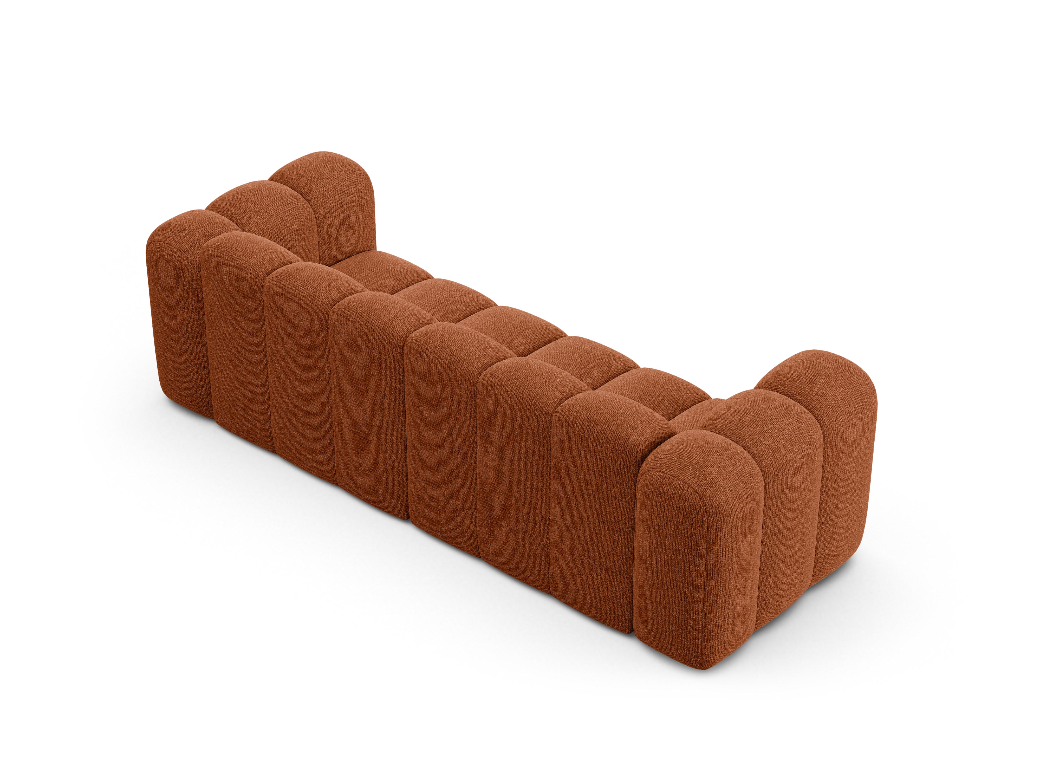 Sofa 3-sitzig LUPINE ziegelrot Chenille