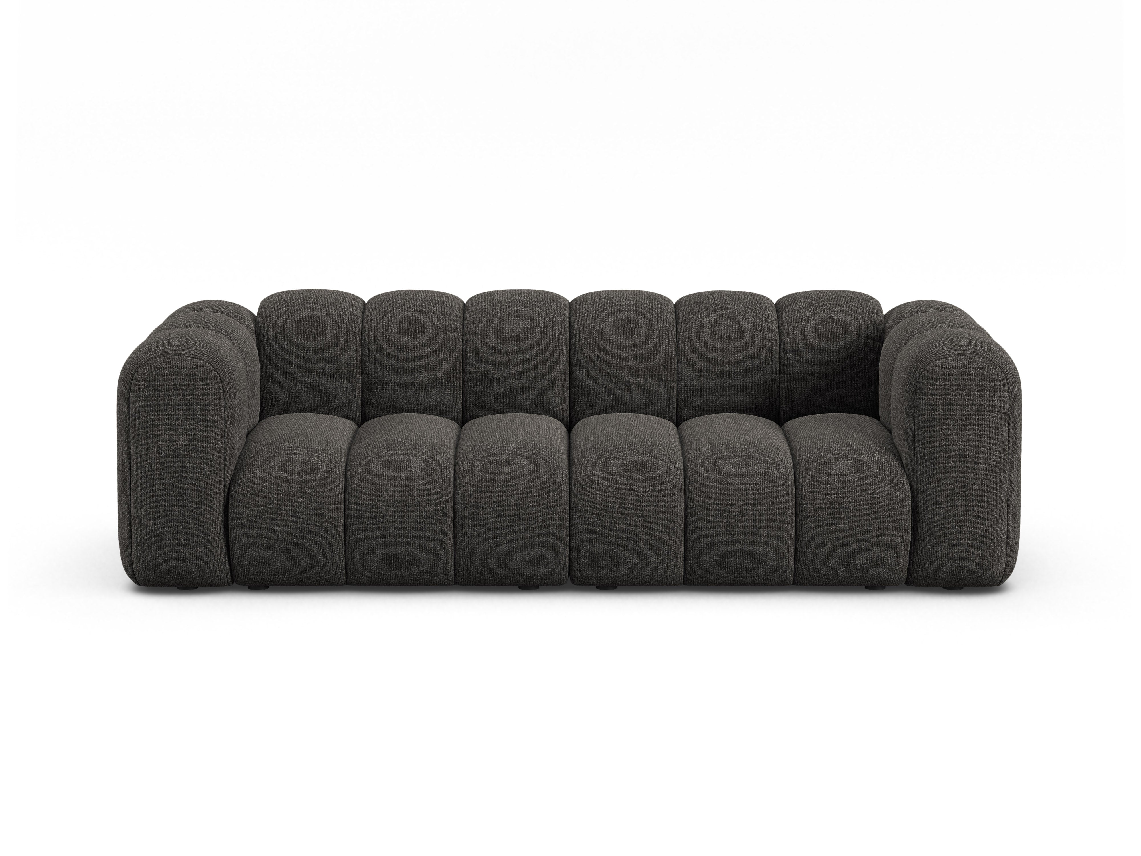 Sofa 3-sitzig LUPINE graues Chenille