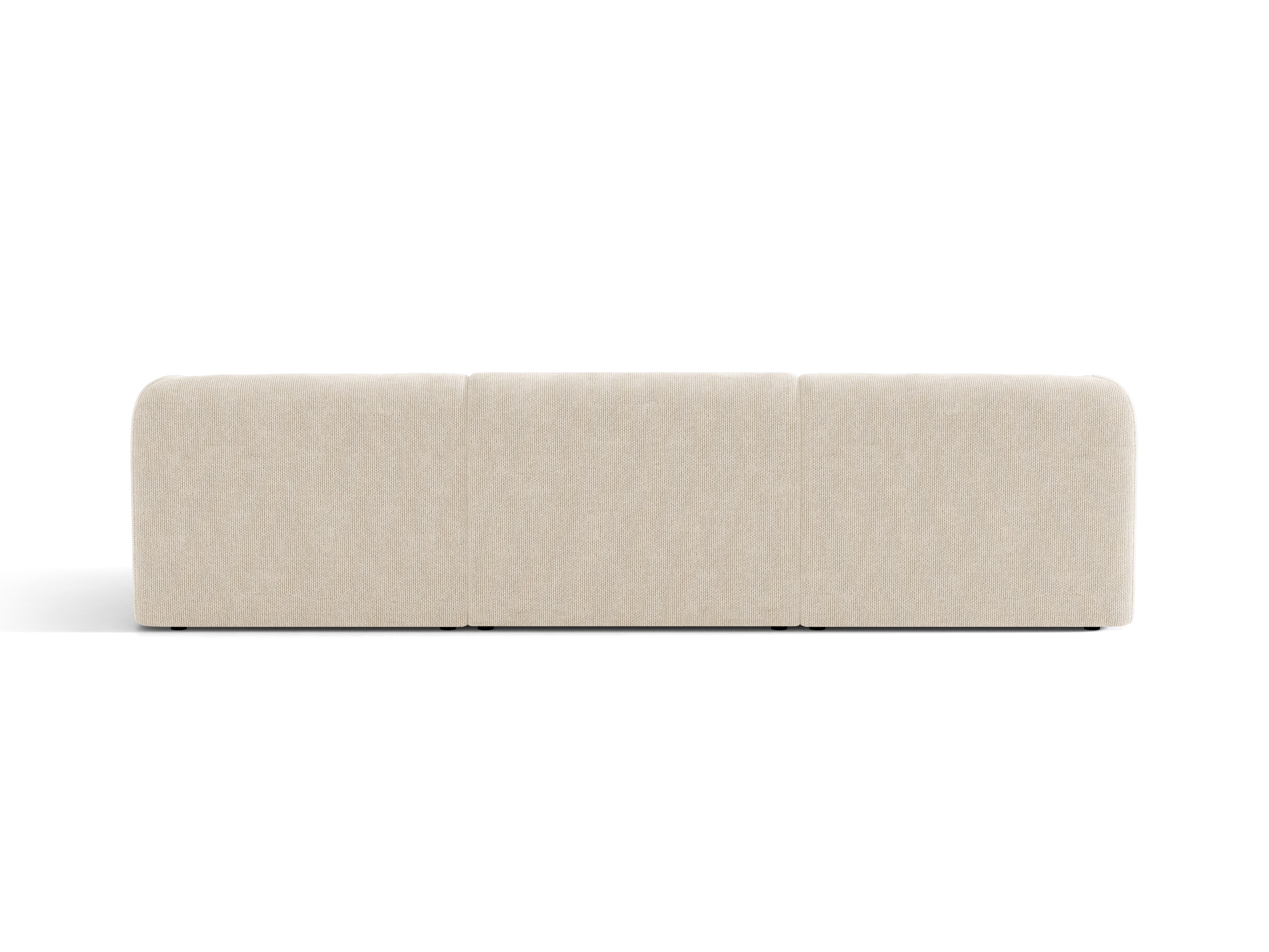 Sofa 3-Sitzer MILEY Elfenbein Chenille