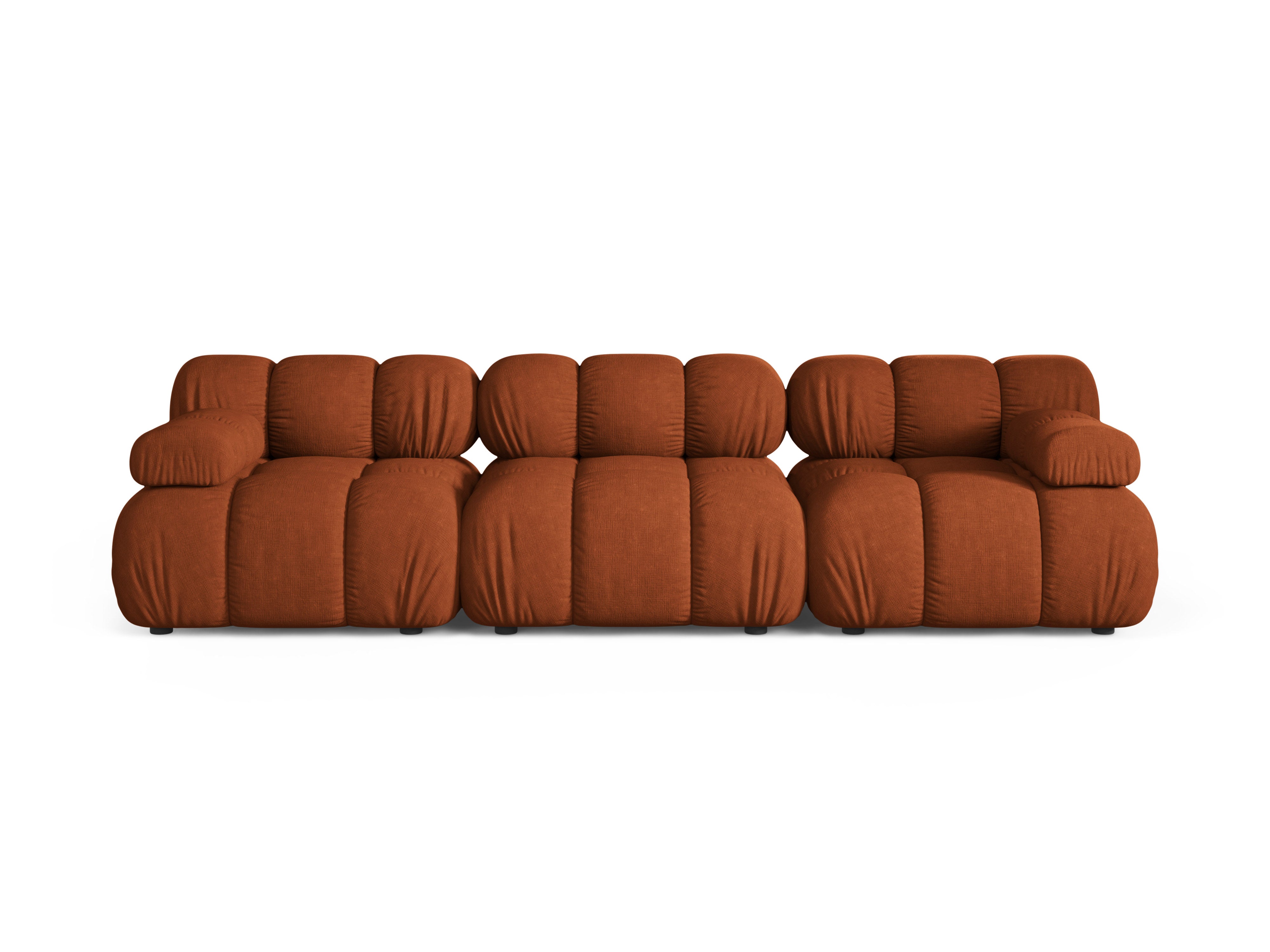 Modulares 3-Sitzer Sofa BELLIS in Ziegelrot