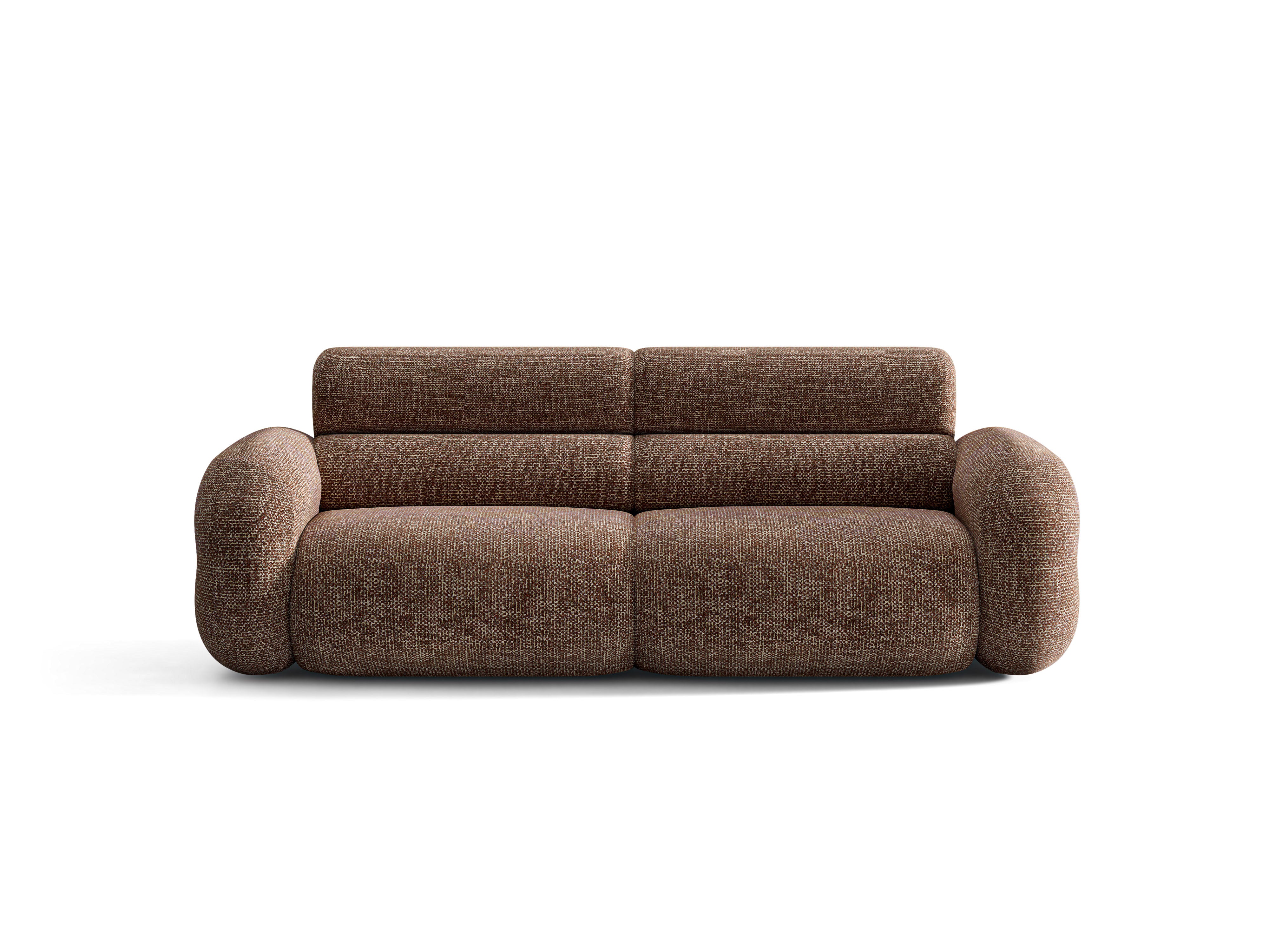 Sofa für 3 Personen NEO in braunem Melange