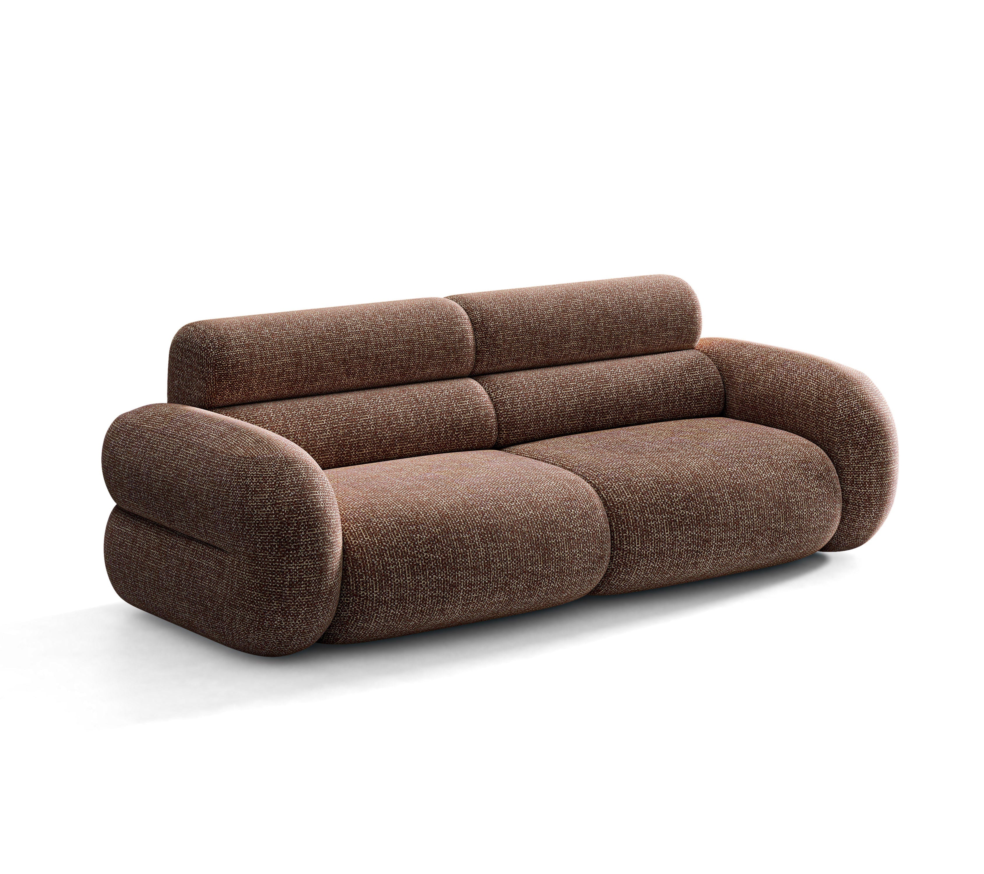 Sofa für 3 Personen NEO in braunem Melange