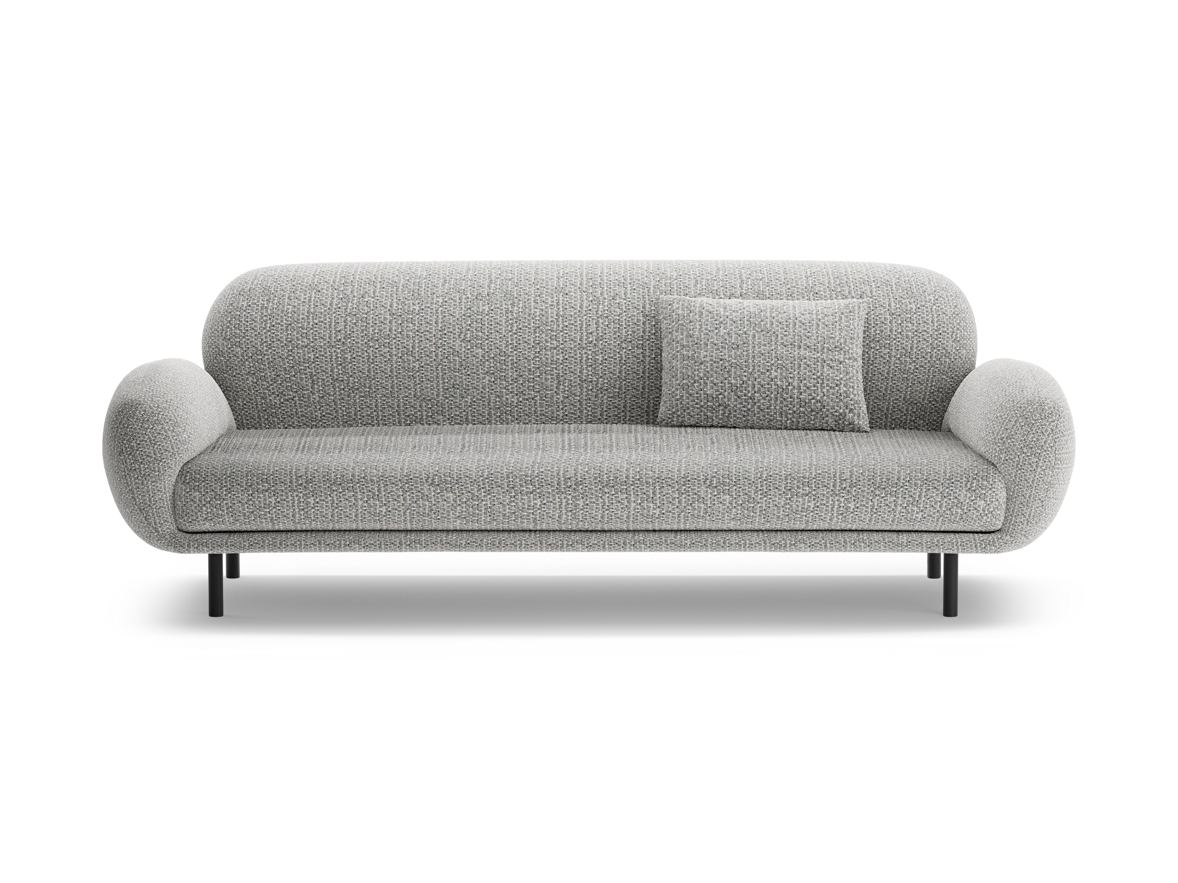 Sofa 3-Sitzer POPPY graues Chenille
