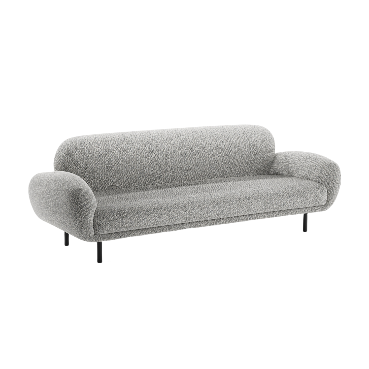 Sofa 3-Sitzer POPPY graues Chenille
