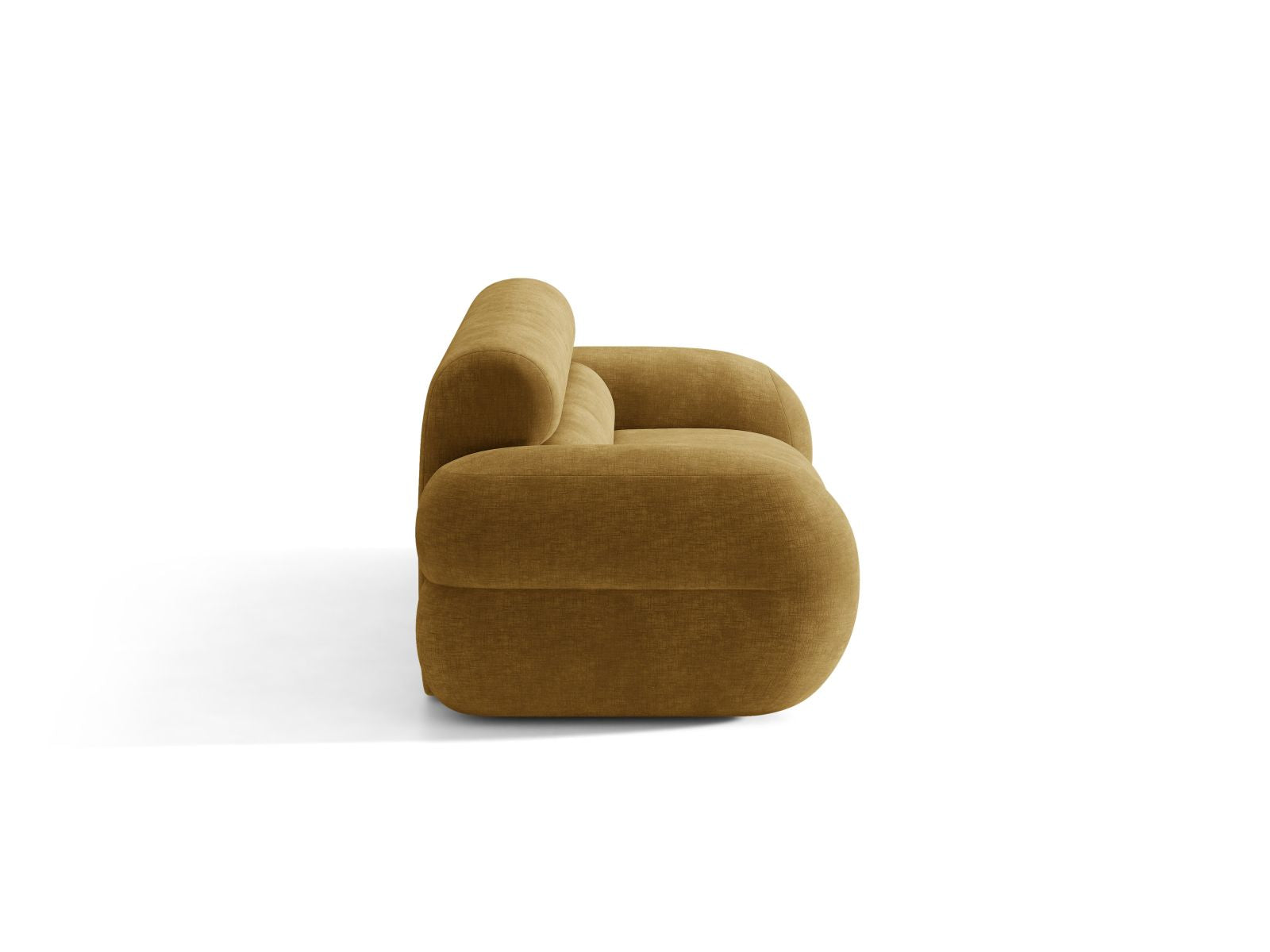 Sofa für 3 Personen NEO in senfgelbem Chenille