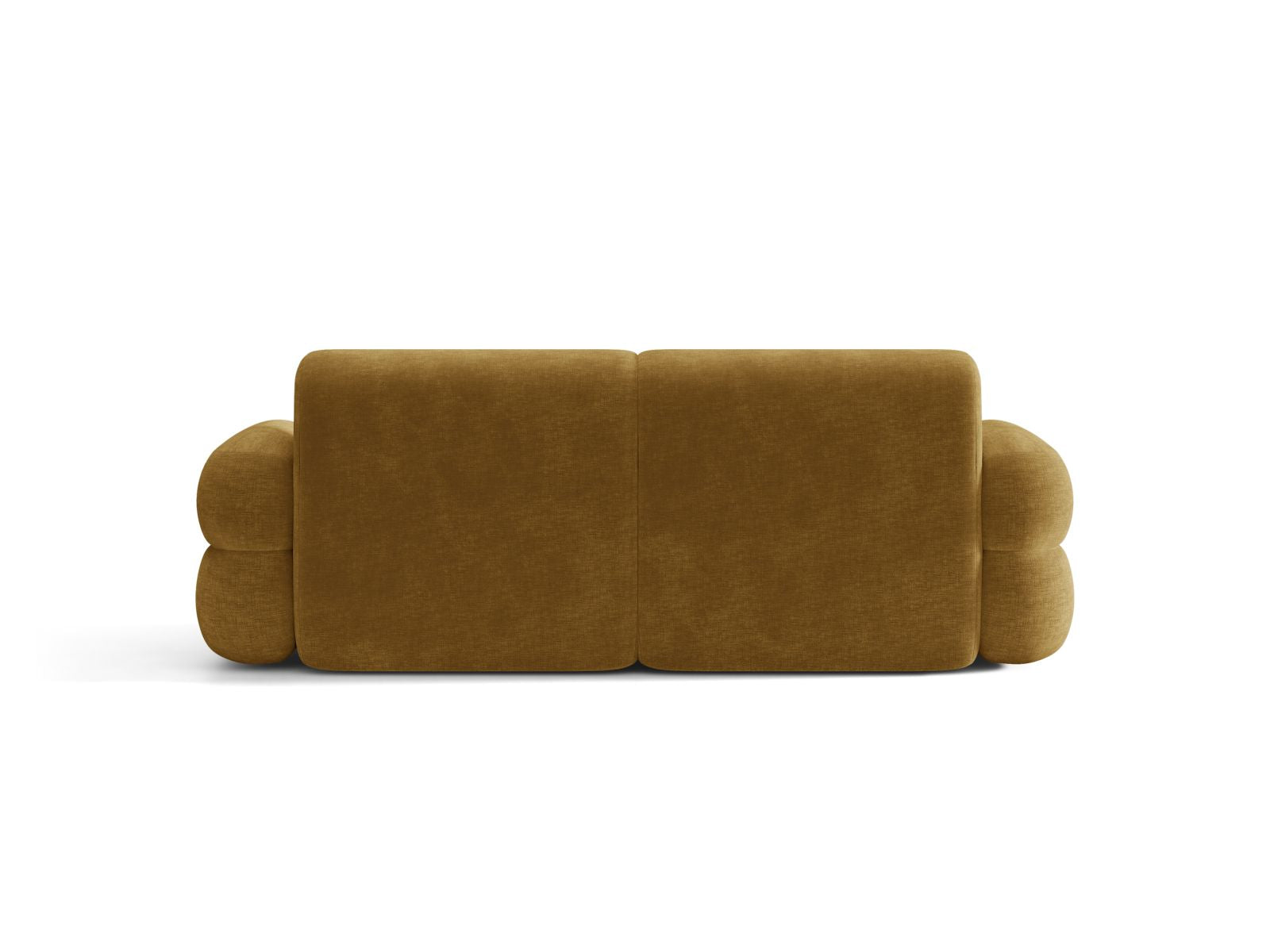 Sofa für 3 Personen NEO in senfgelbem Chenille