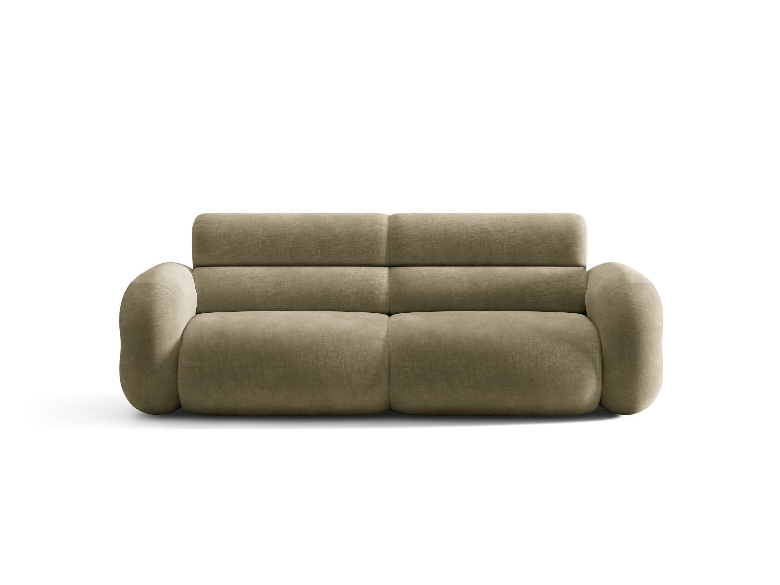 Sofa für 3 Personen NEO in olivgrünem Chenille